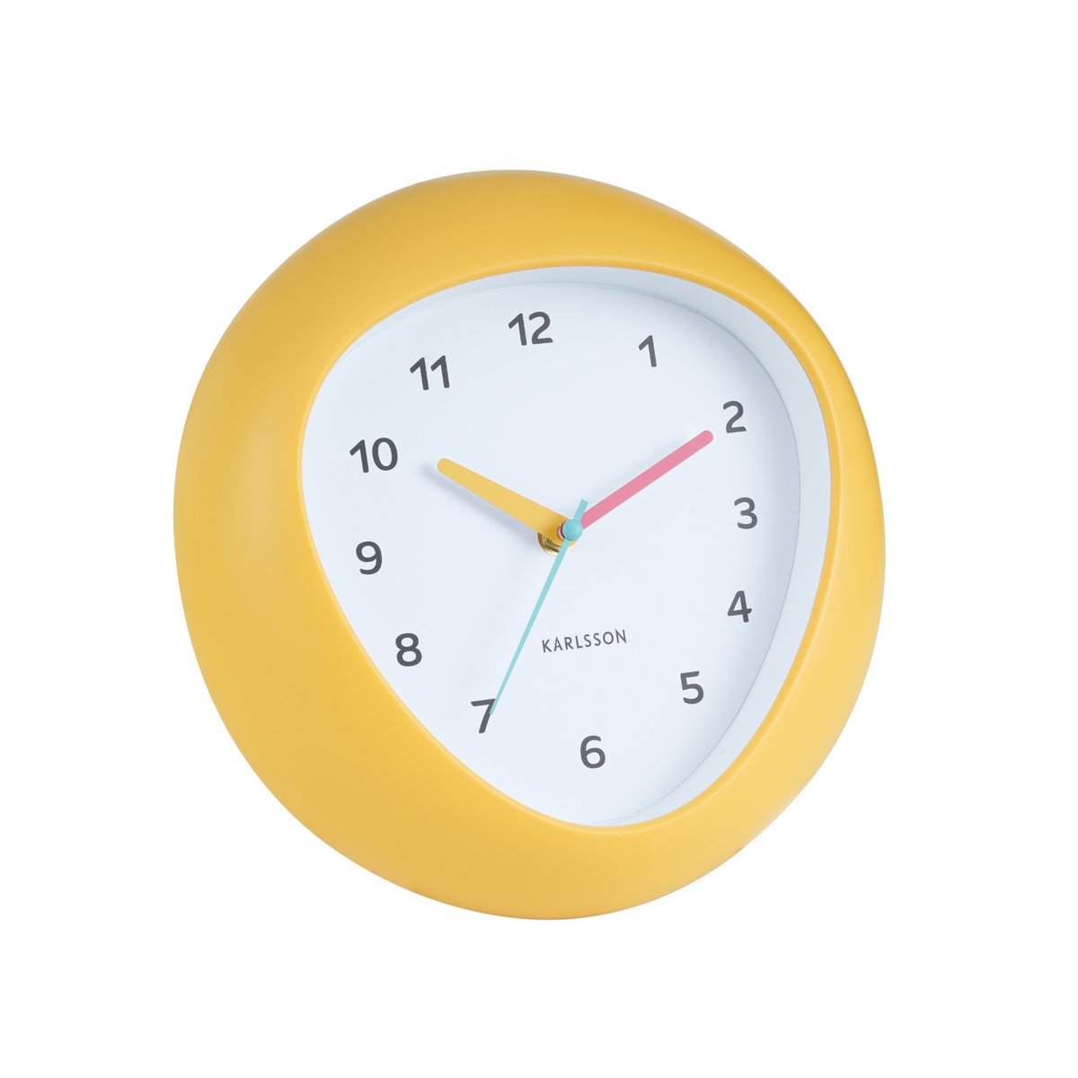 Retro wandklok Karlsson Funky Vibes – geel