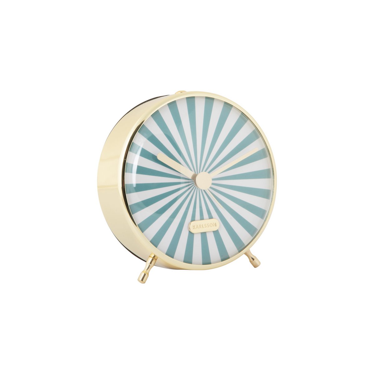 Retro wekker Karlsson Candy Swirl – pastelblauw metaal