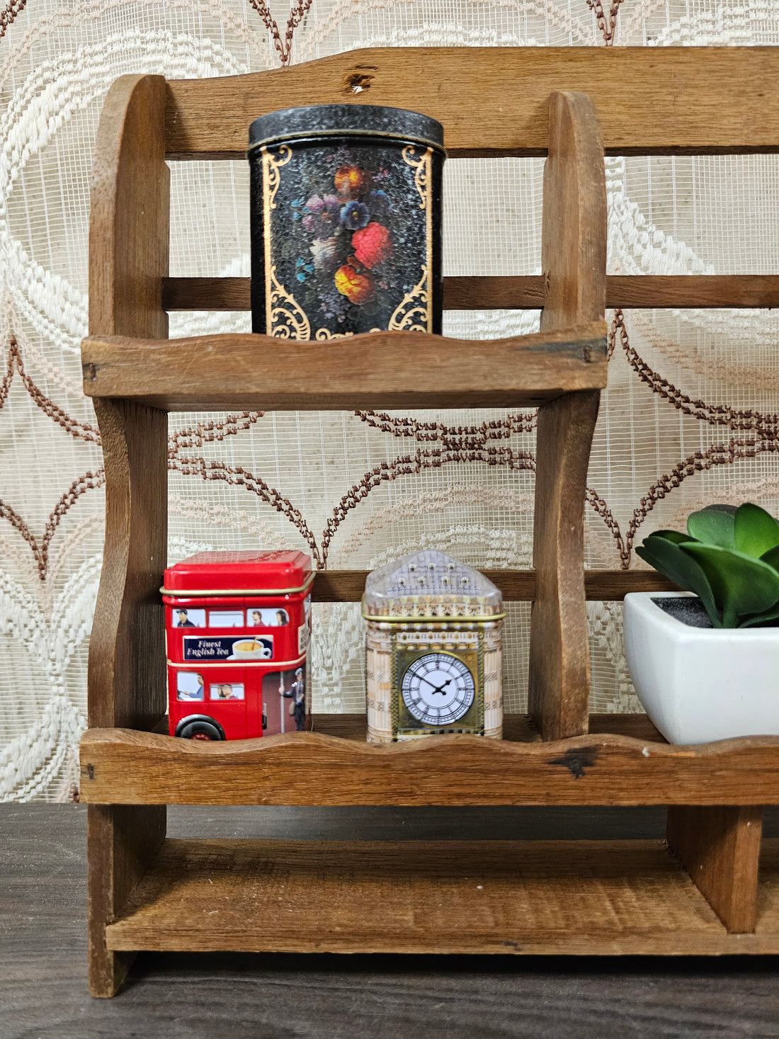 Houten kruidenrek keuken wandrek