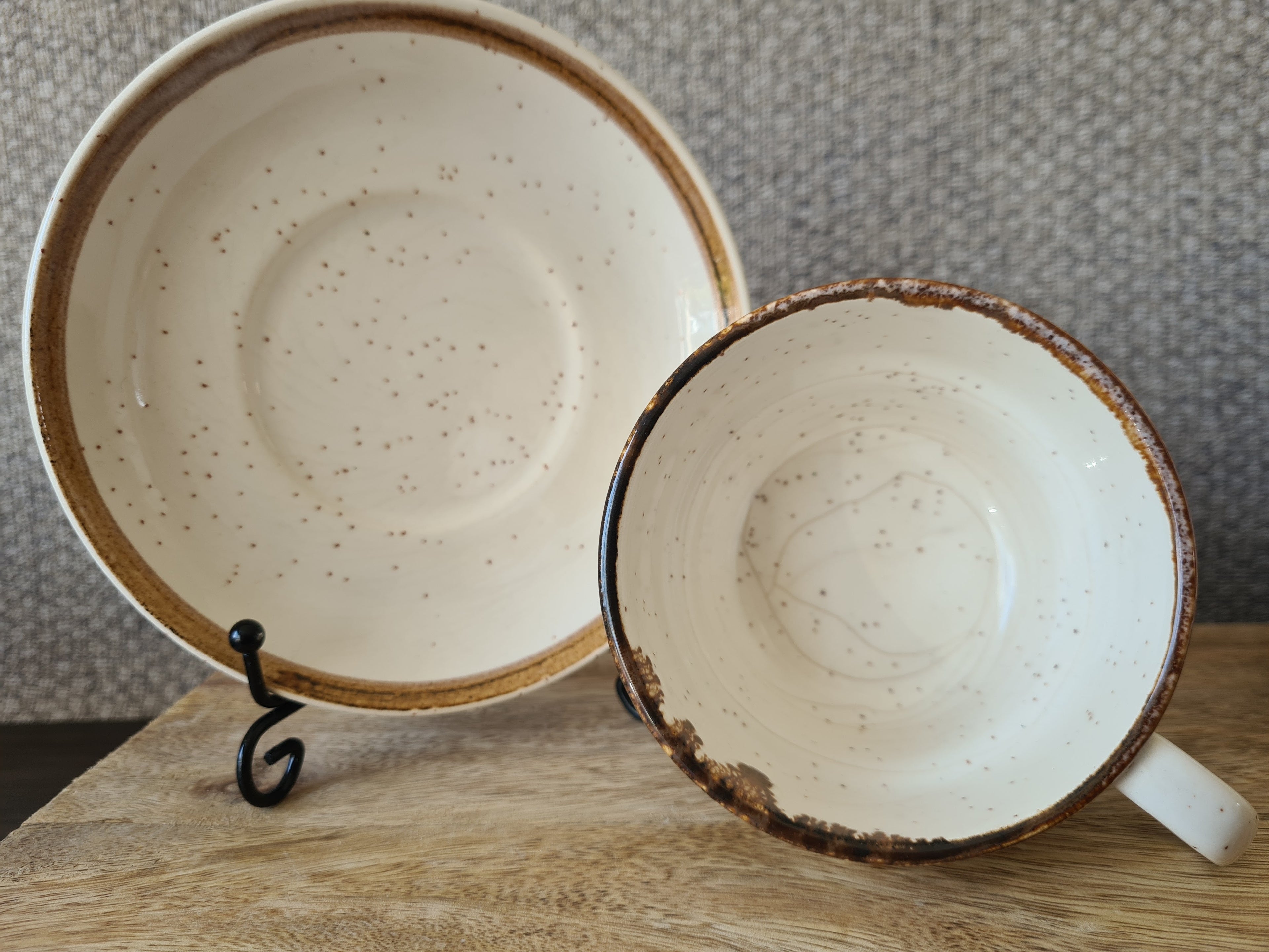 Retro kop en schotel café 4x