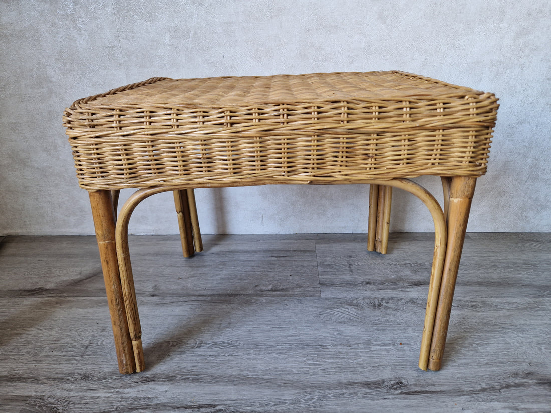 Rotan bijzettafel rechthoekig