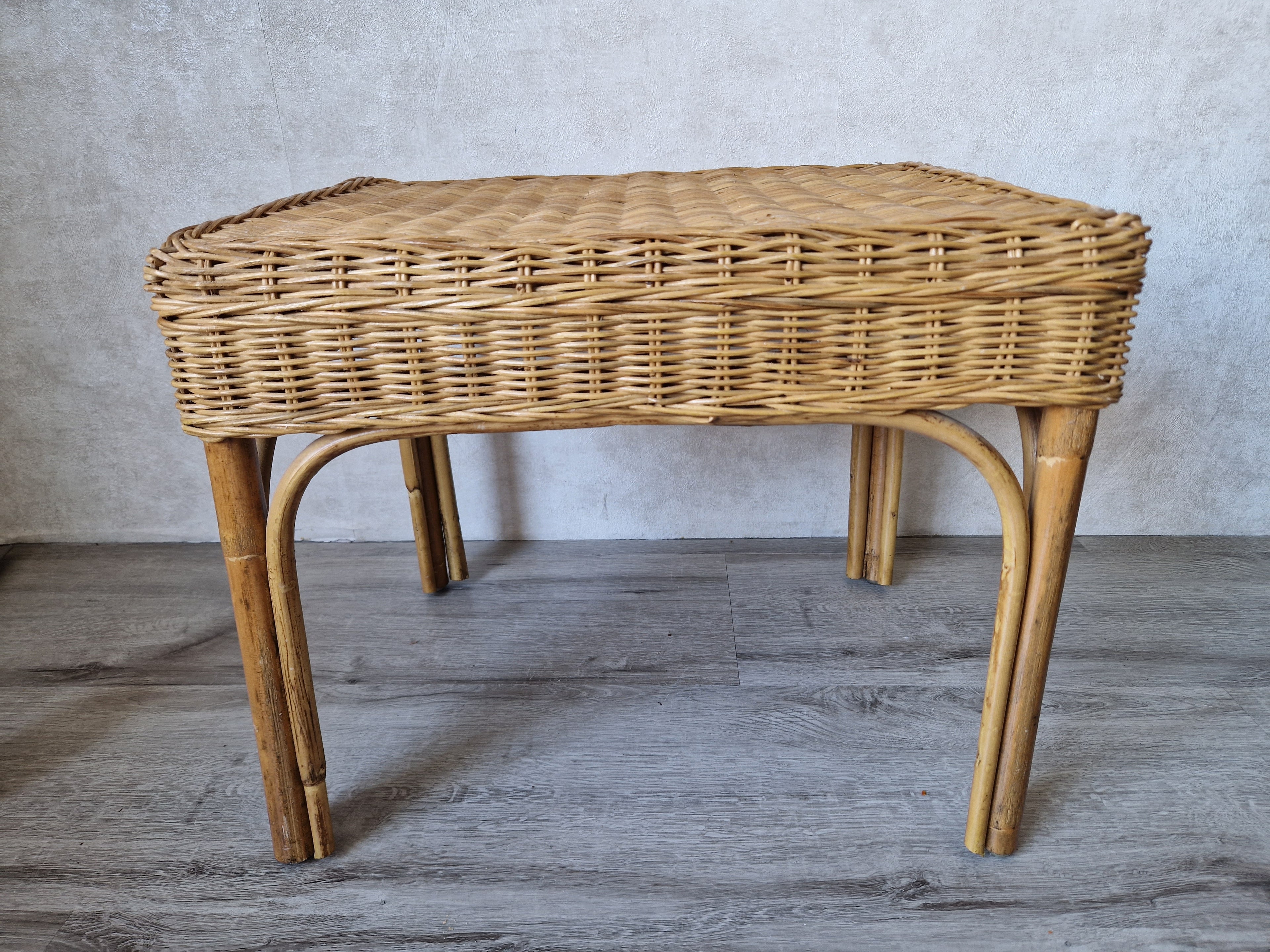 Rotan bijzettafel rechthoekig