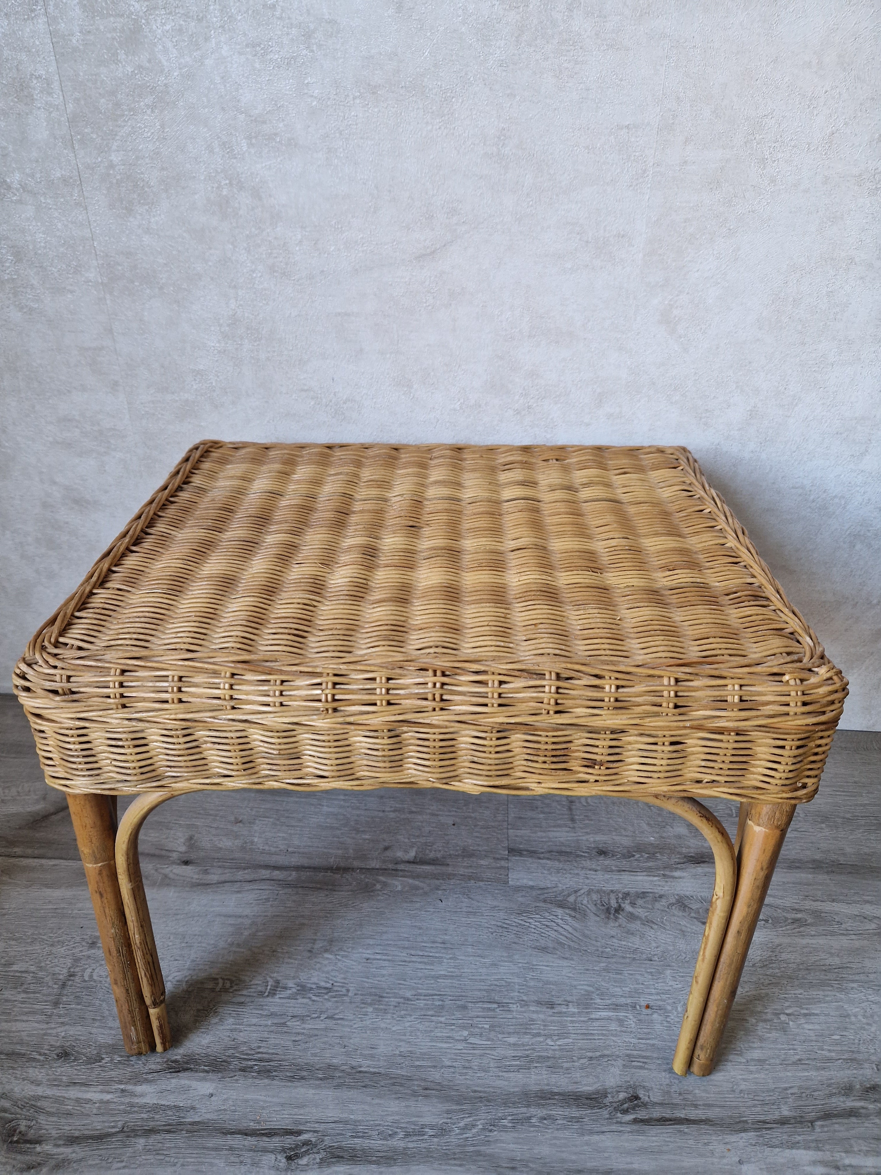 Rotan bijzettafel rechthoekig