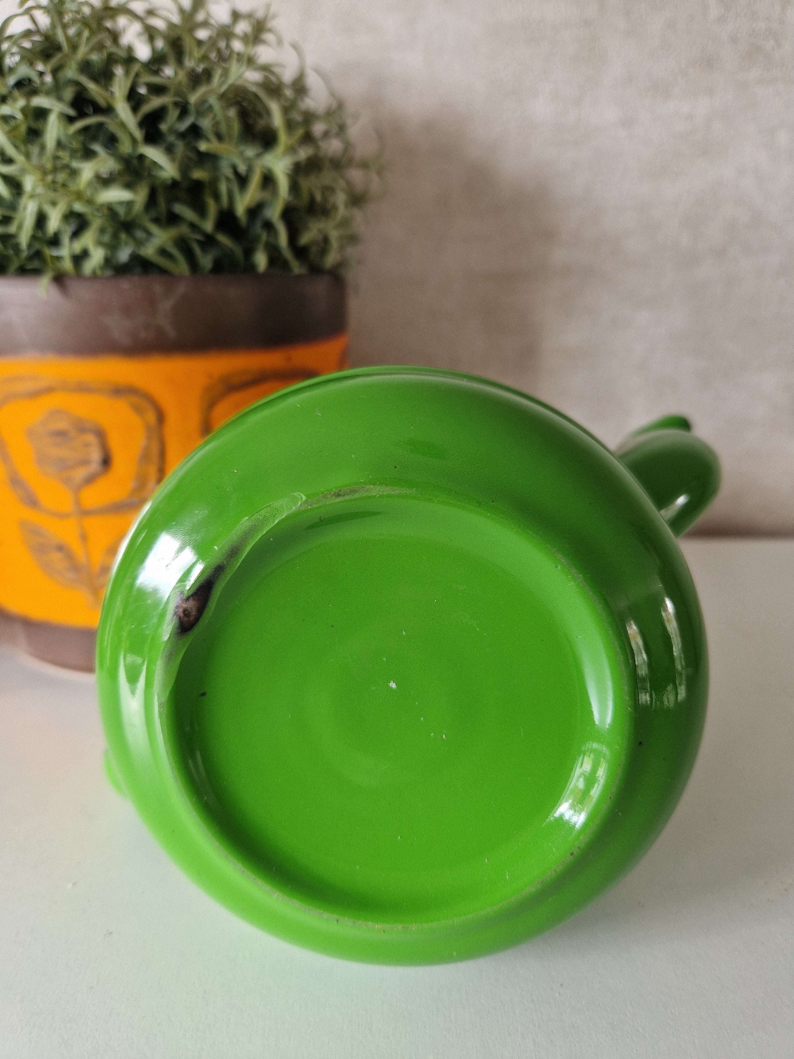 Groen emaille koffiepotje