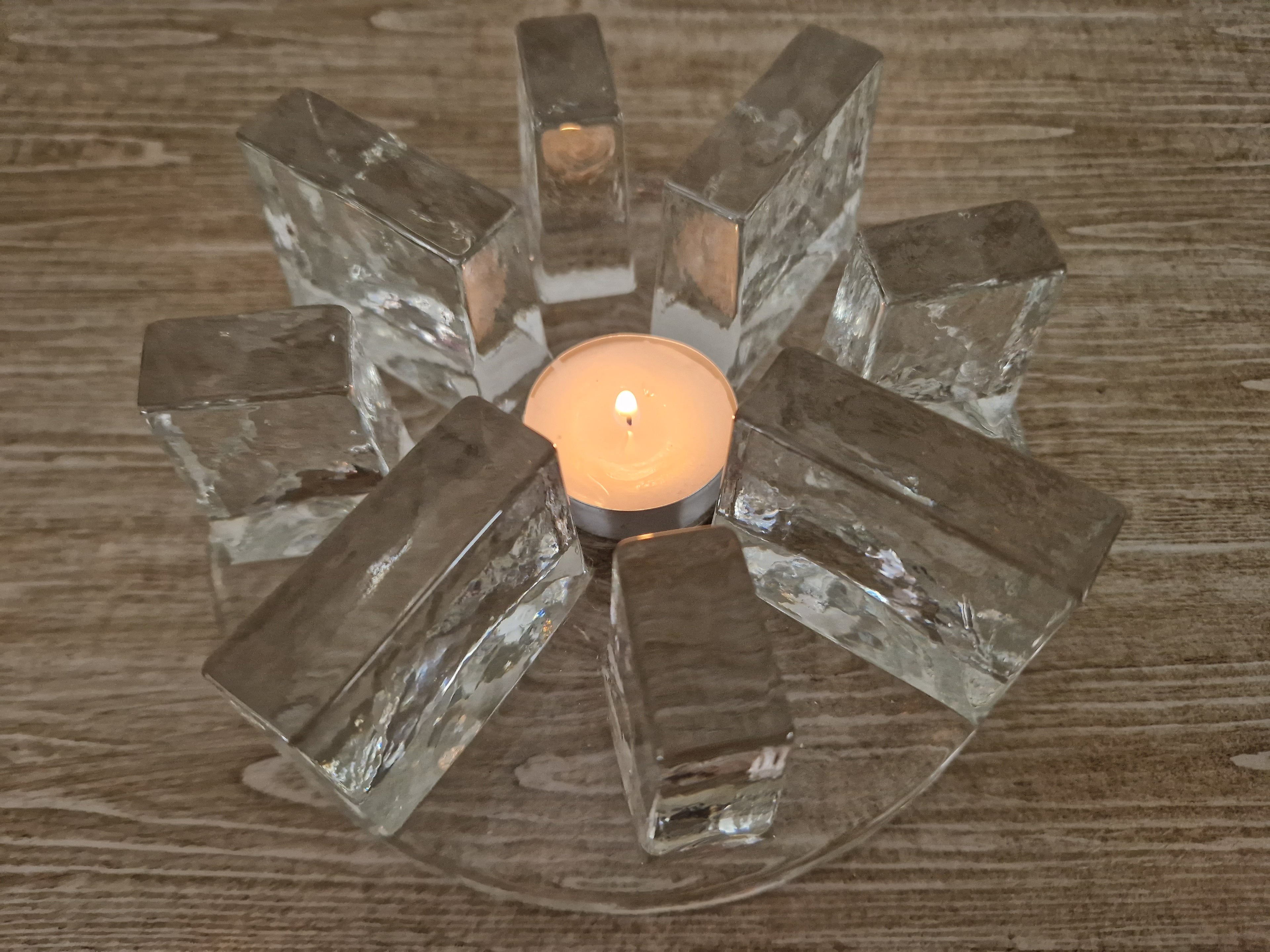 Kosta Boda zware glazen theelicht