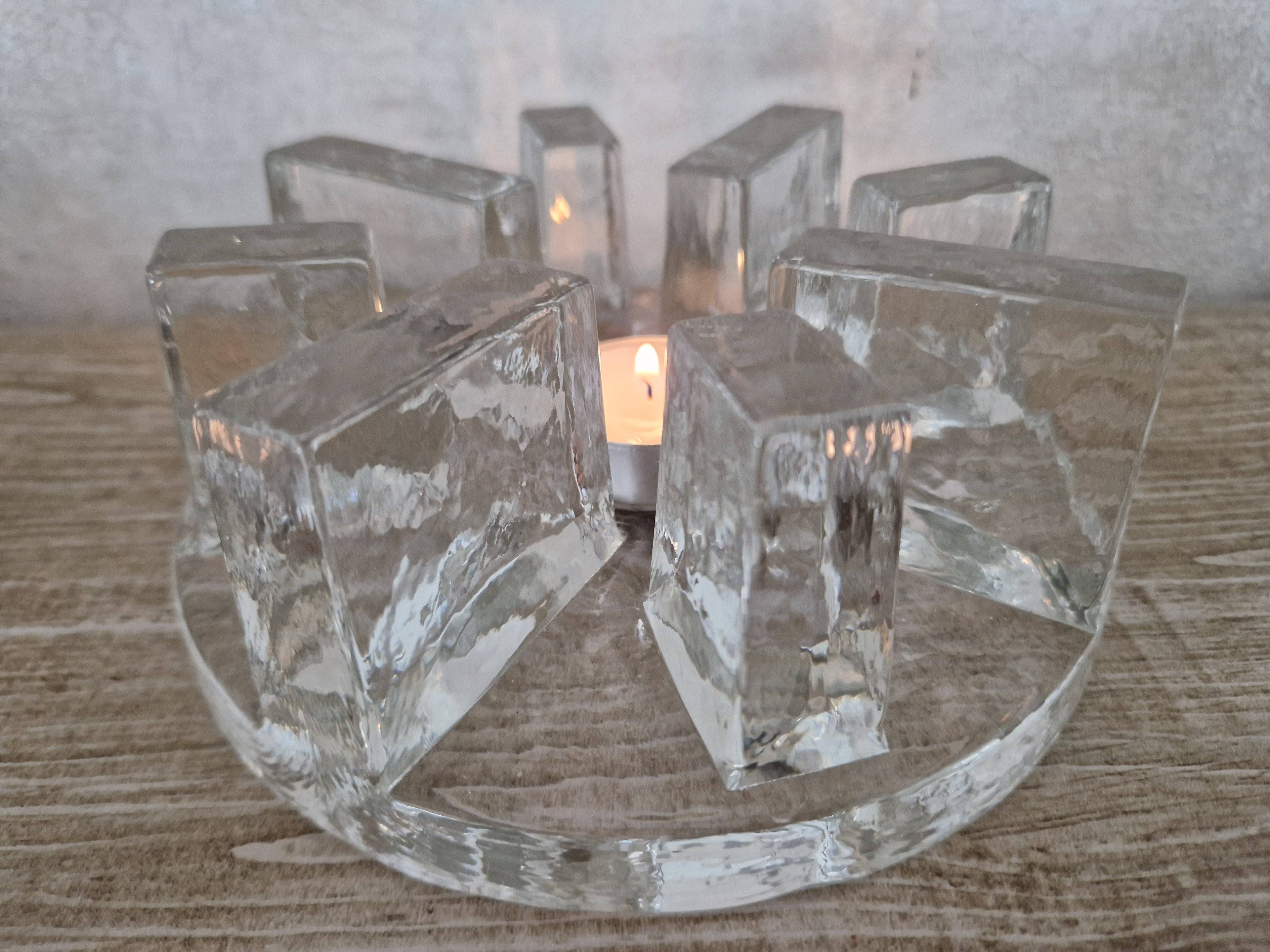 Kosta Boda zware glazen theelicht