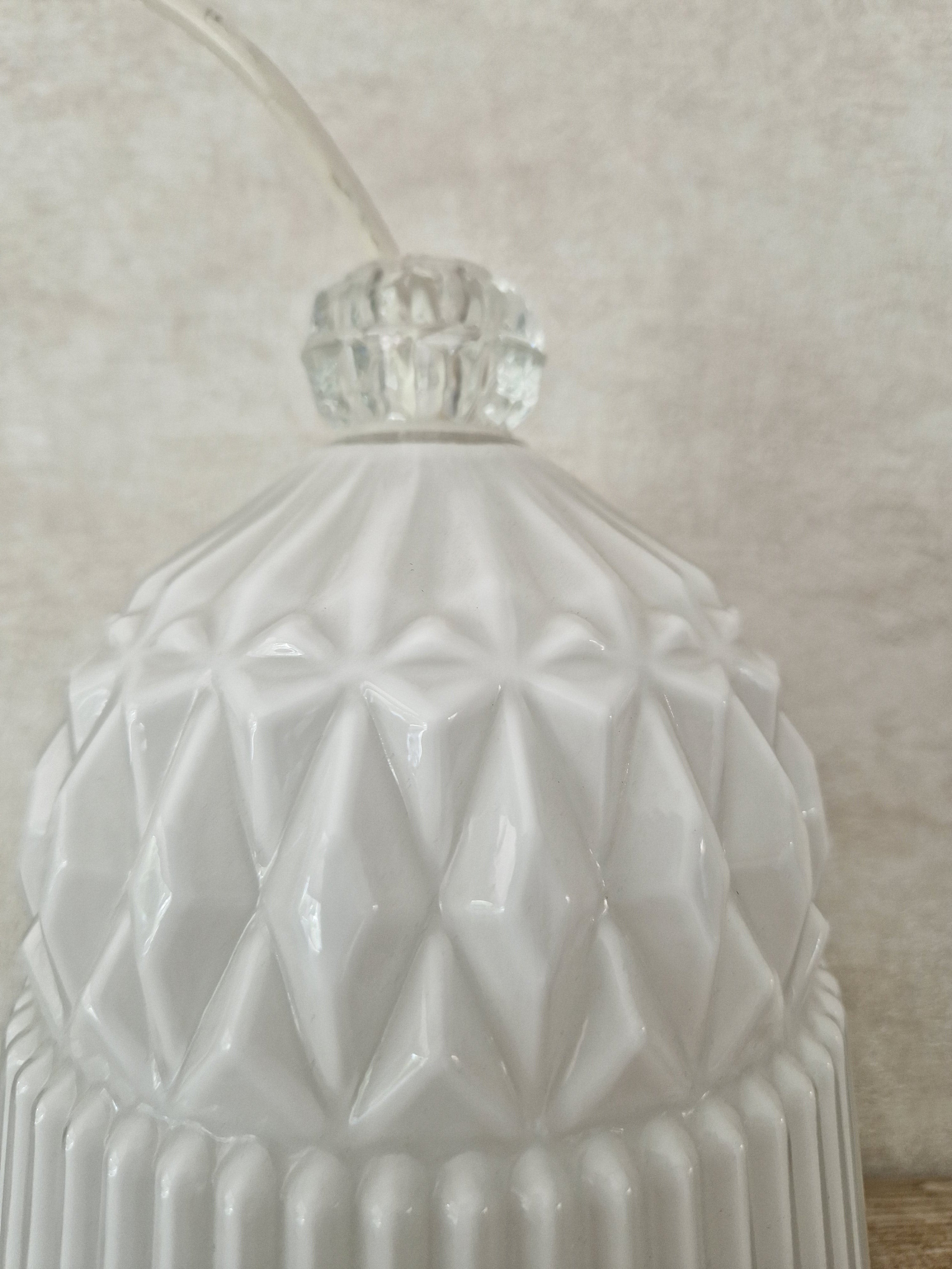 Vintage IKEA Vanadin wit glazen hanglamp design Inma Bermudez