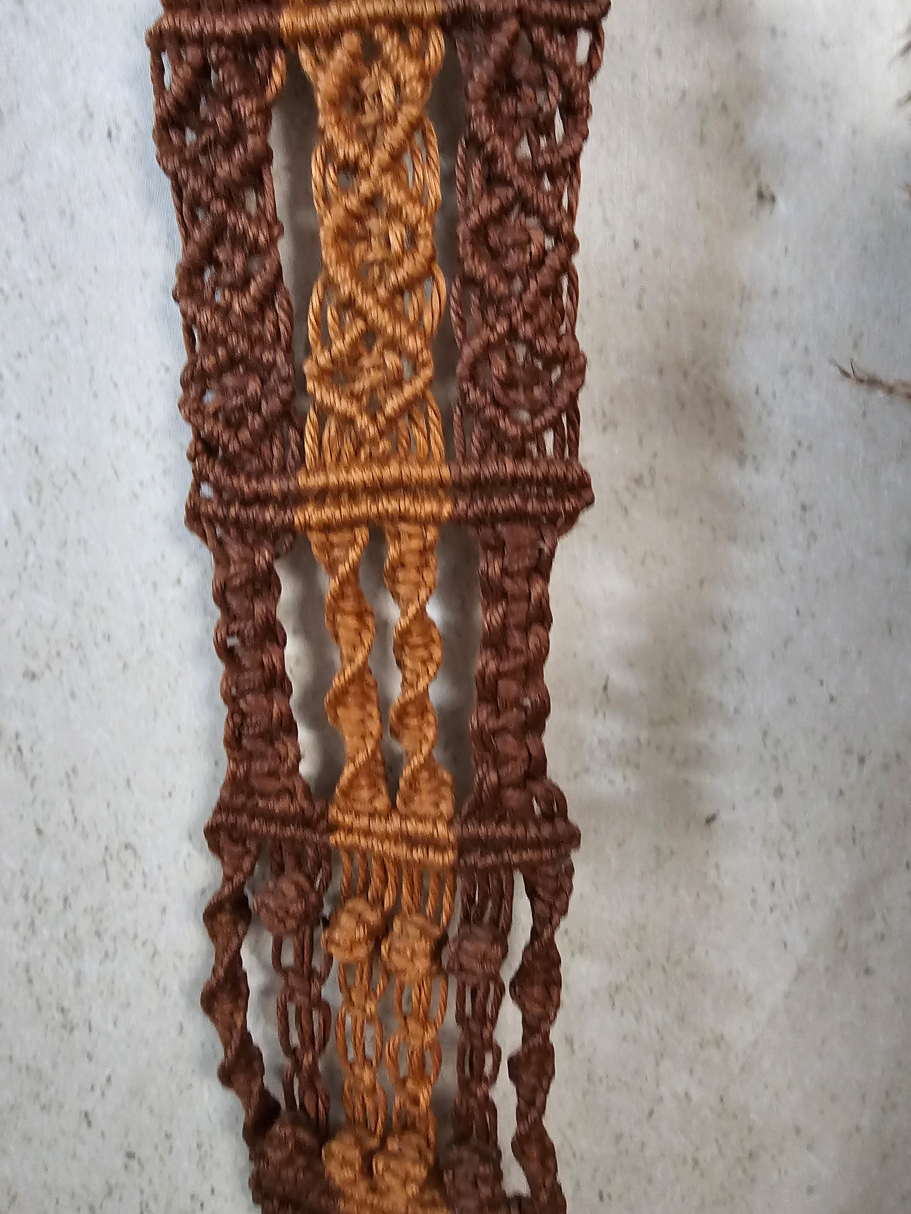 Wanddecoratie macrame handgeknoopt