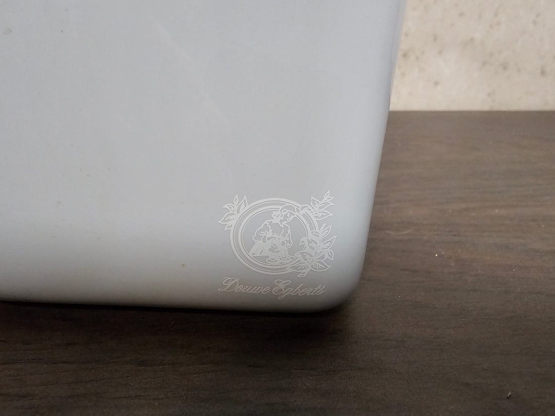 Vintage Douwe Egberts voorraadpot grijs