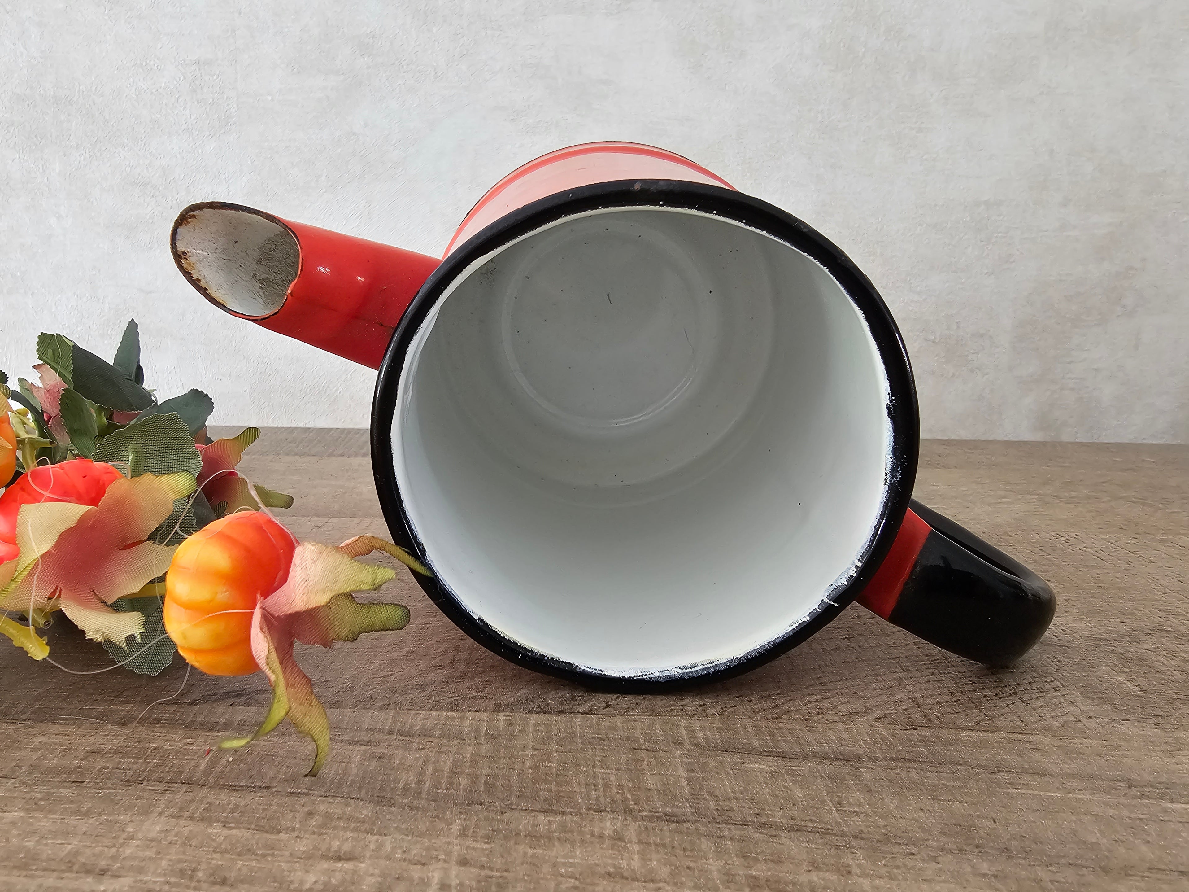 Rode emaille koffiepot