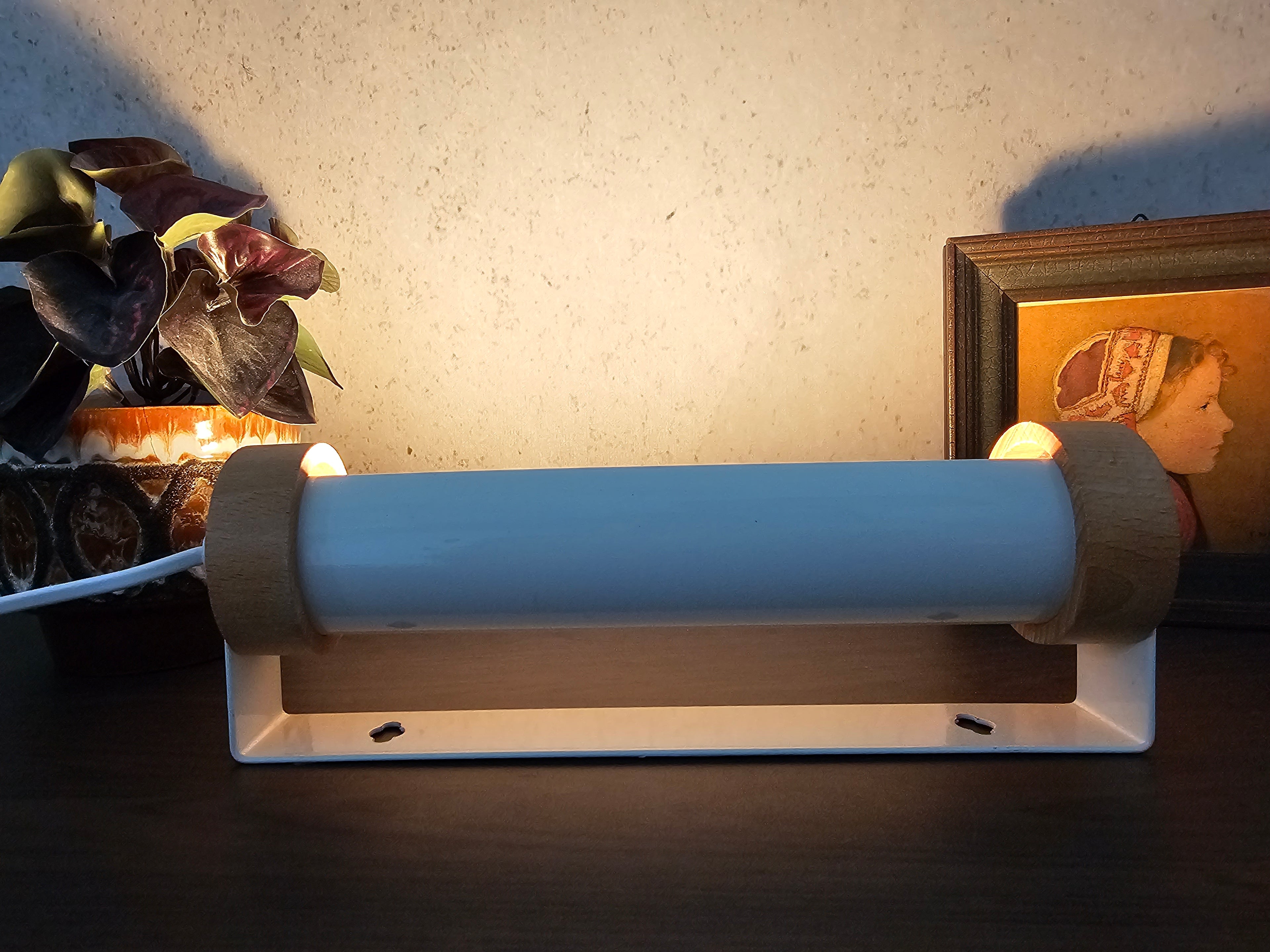 Hema wandlamp / nachtlamp metaal met hout