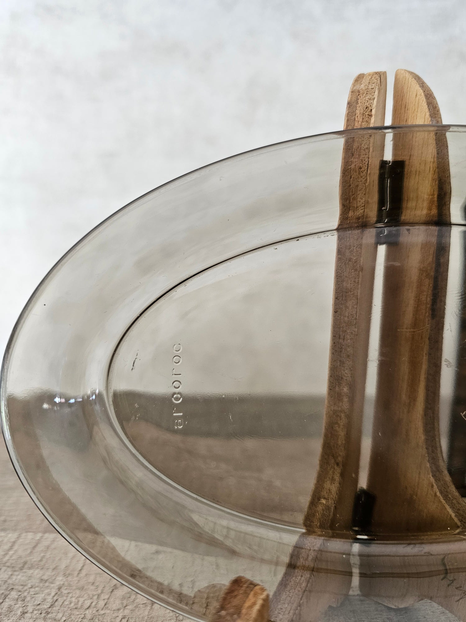 Arcoroc France rookglas ovaal schaaltje