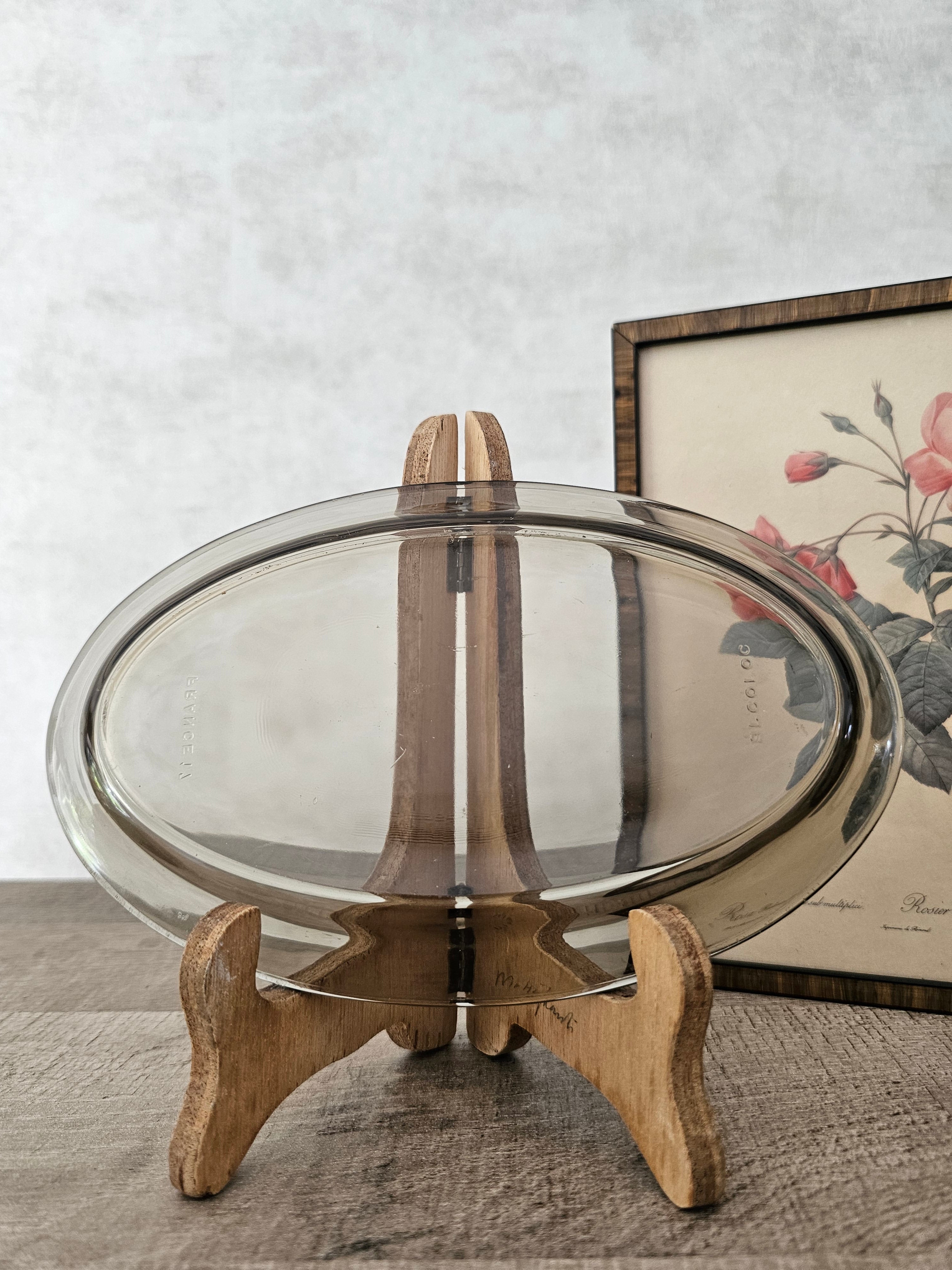 Arcoroc France rookglas ovaal schaaltje