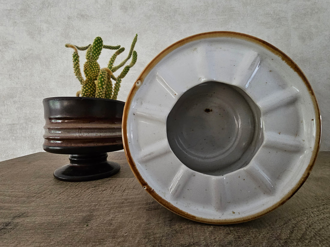 Wildflower jaren 70 theelicht / rechaud rode bloemen