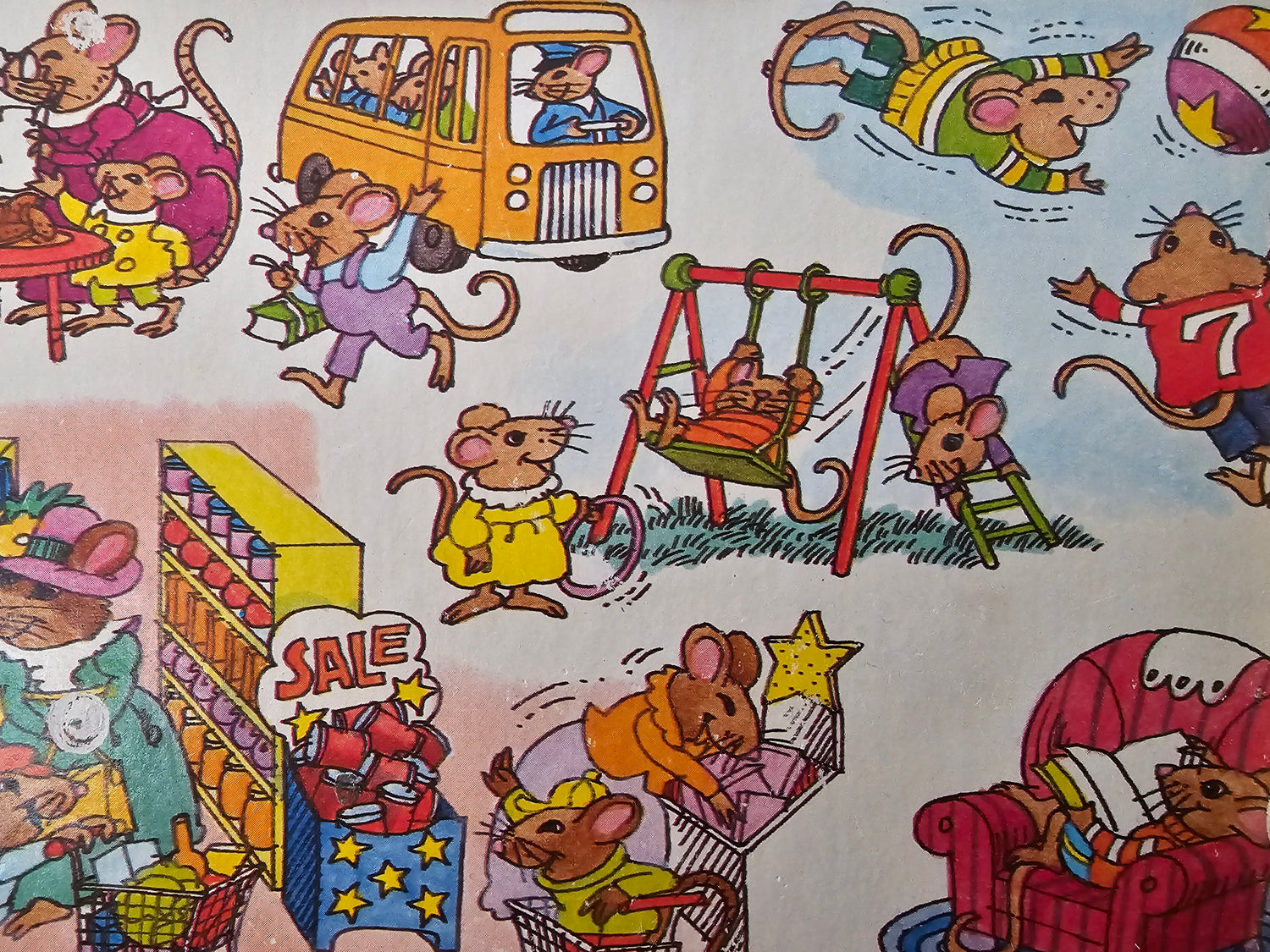 Vintage Fisher price houten puzzel met klok