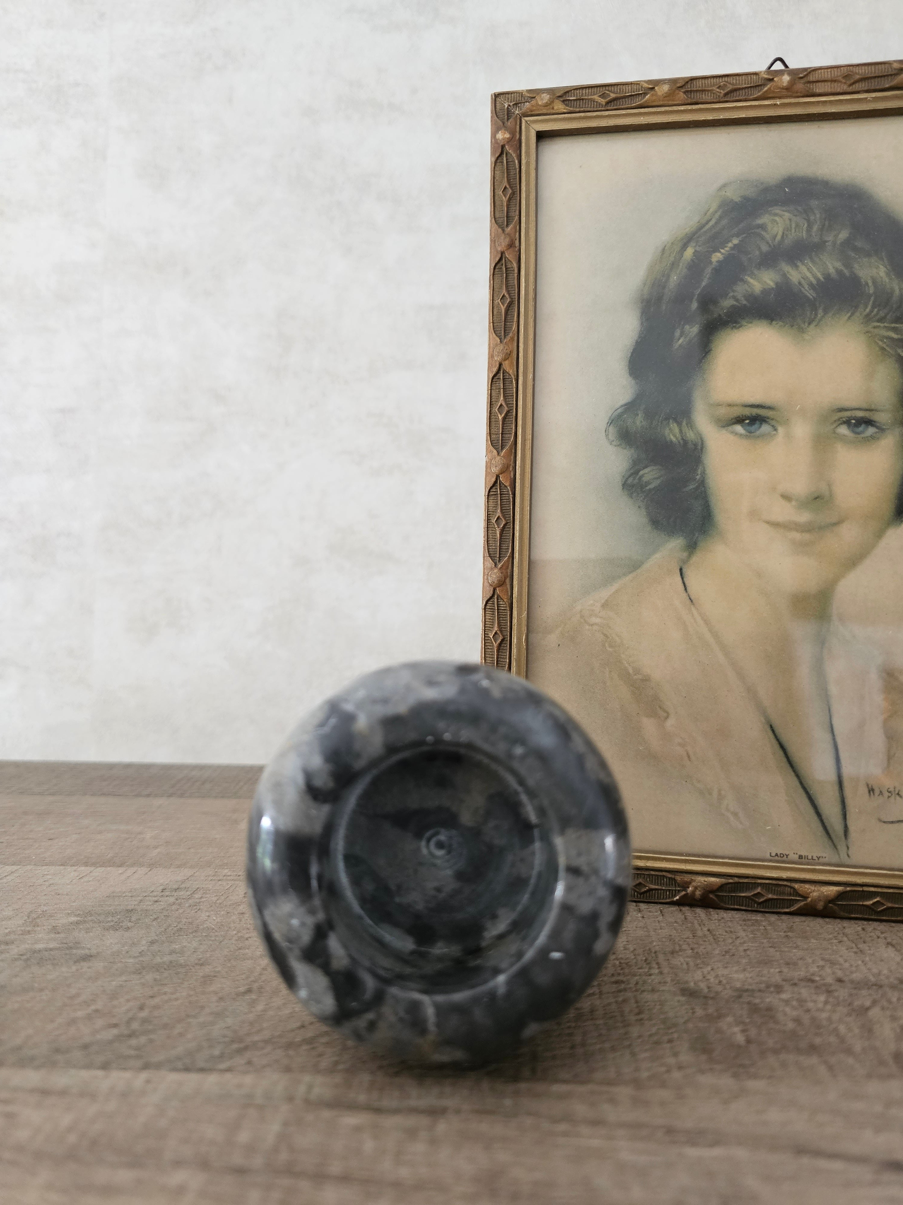 Marmeren waxinelichthouder donkergrijs