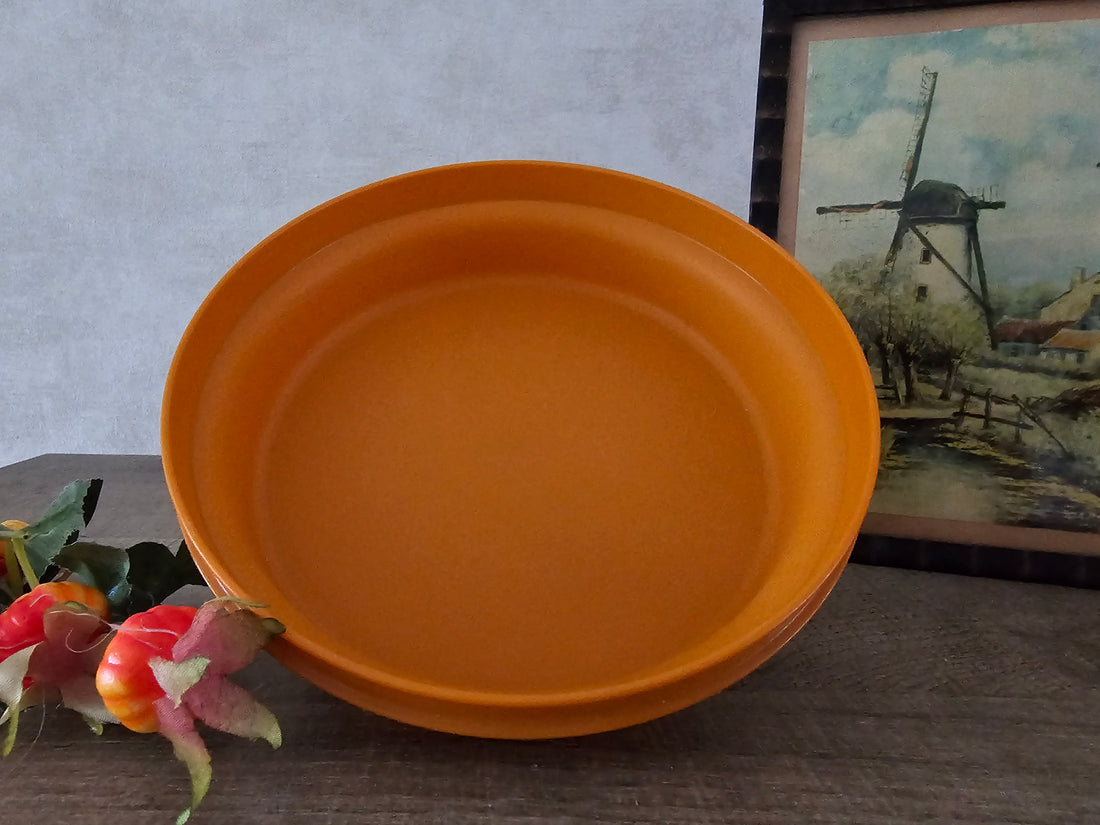 Tupperware oranje (koek)trommel