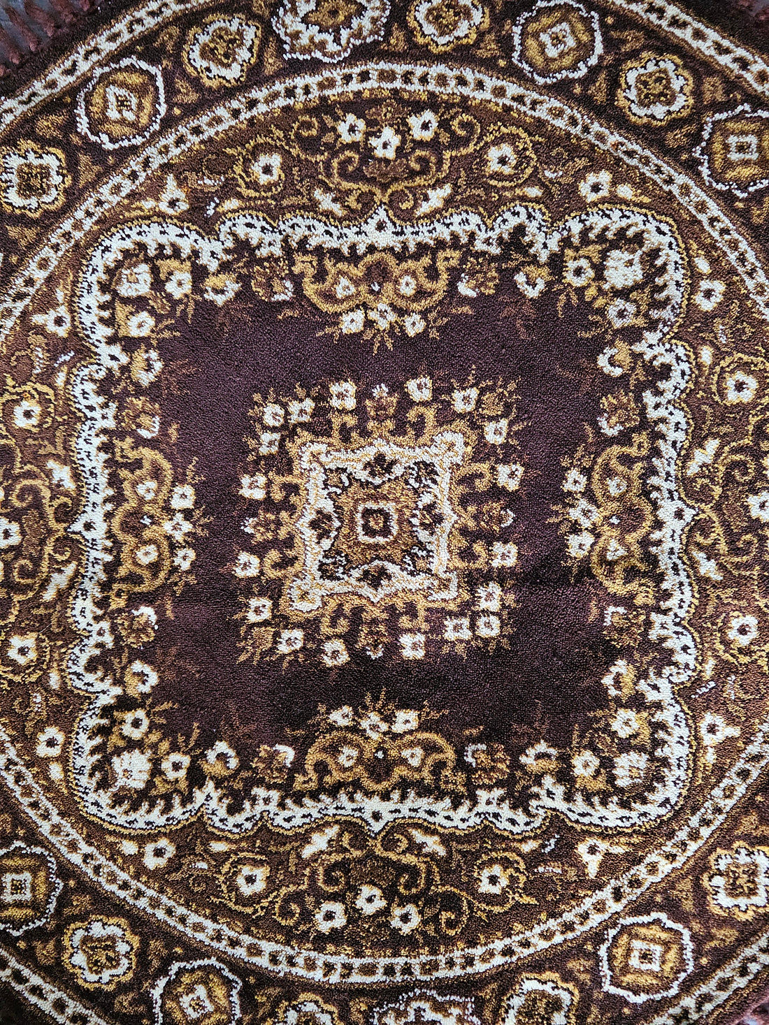 Vintage rond kleed / tafelkleed 140 cm