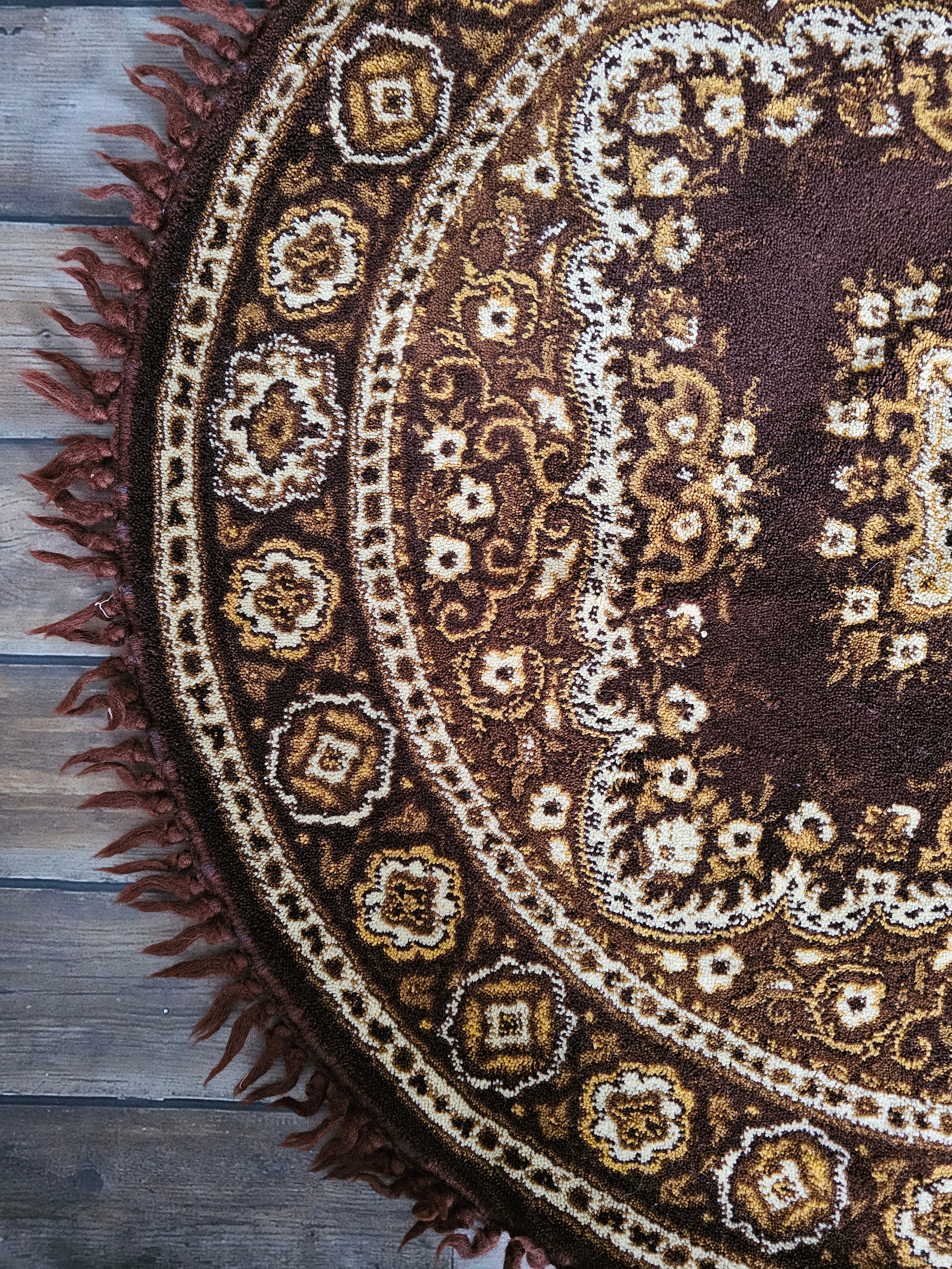 Vintage rond kleed / tafelkleed 140 cm