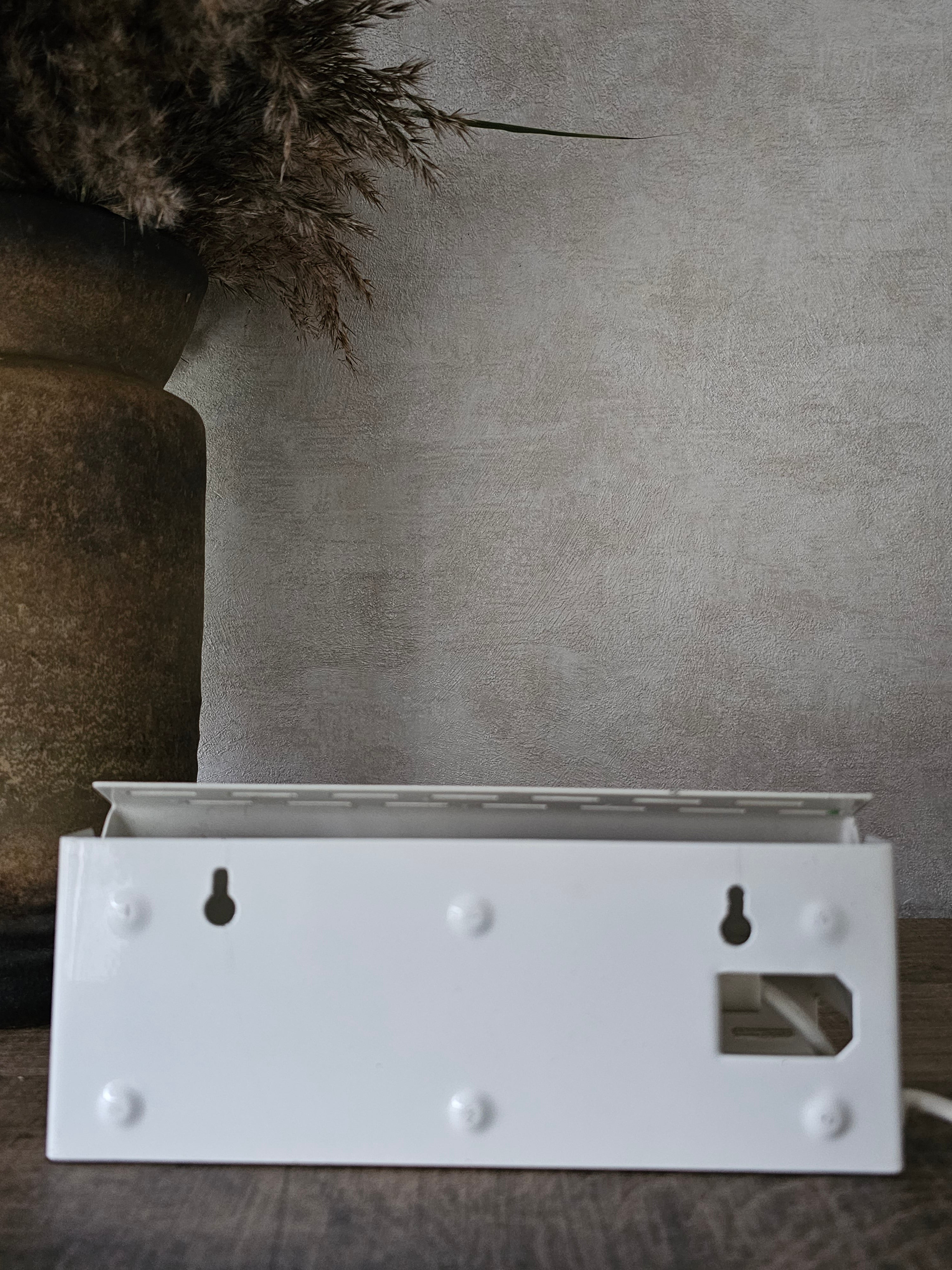Vintage wit metalen bedlampje