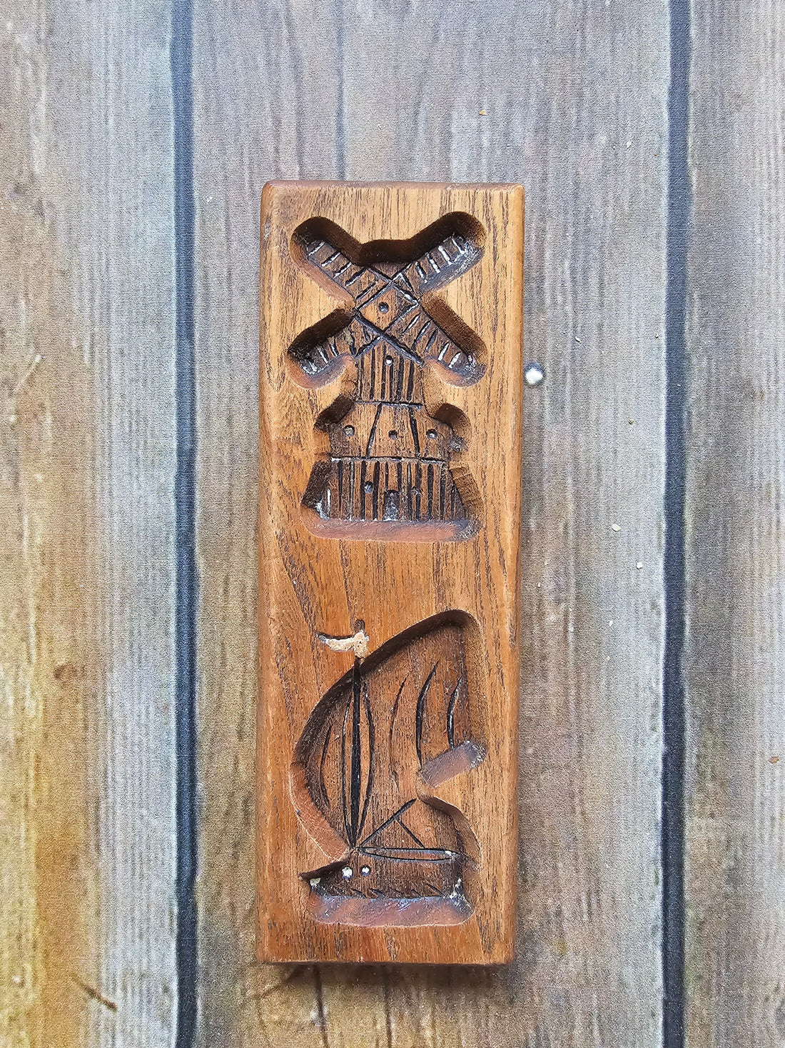 Speculaasplank molen zeilbootje