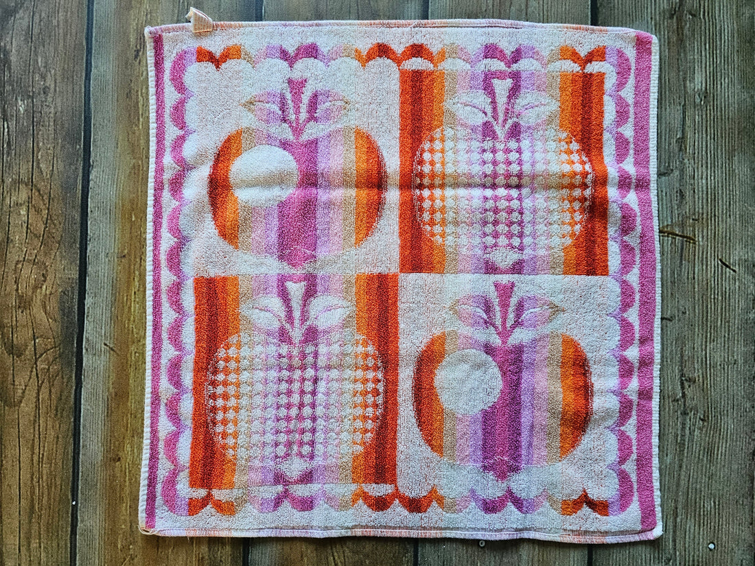 Vintage katoenen keuken handdoek &