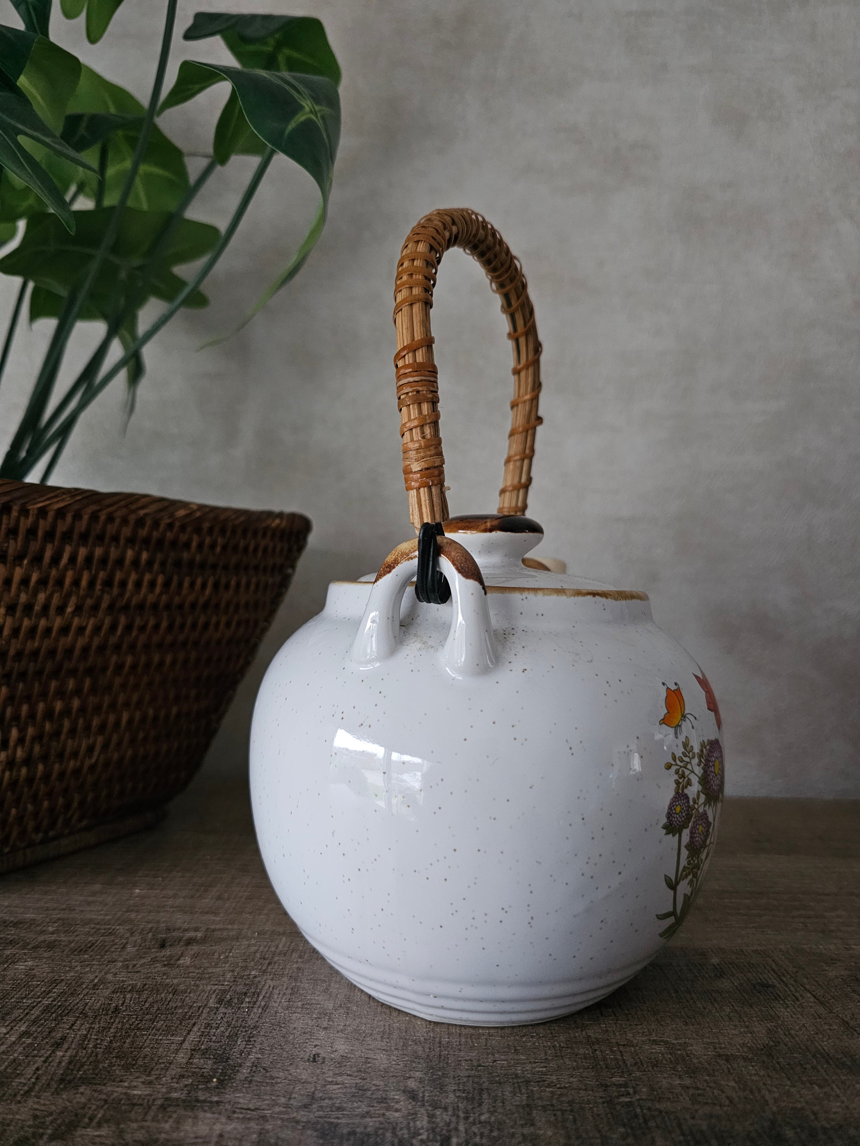 Wildflower theepot rode bloemen