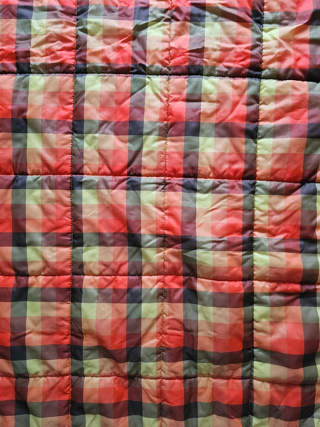 Geruite slaapzak oranje