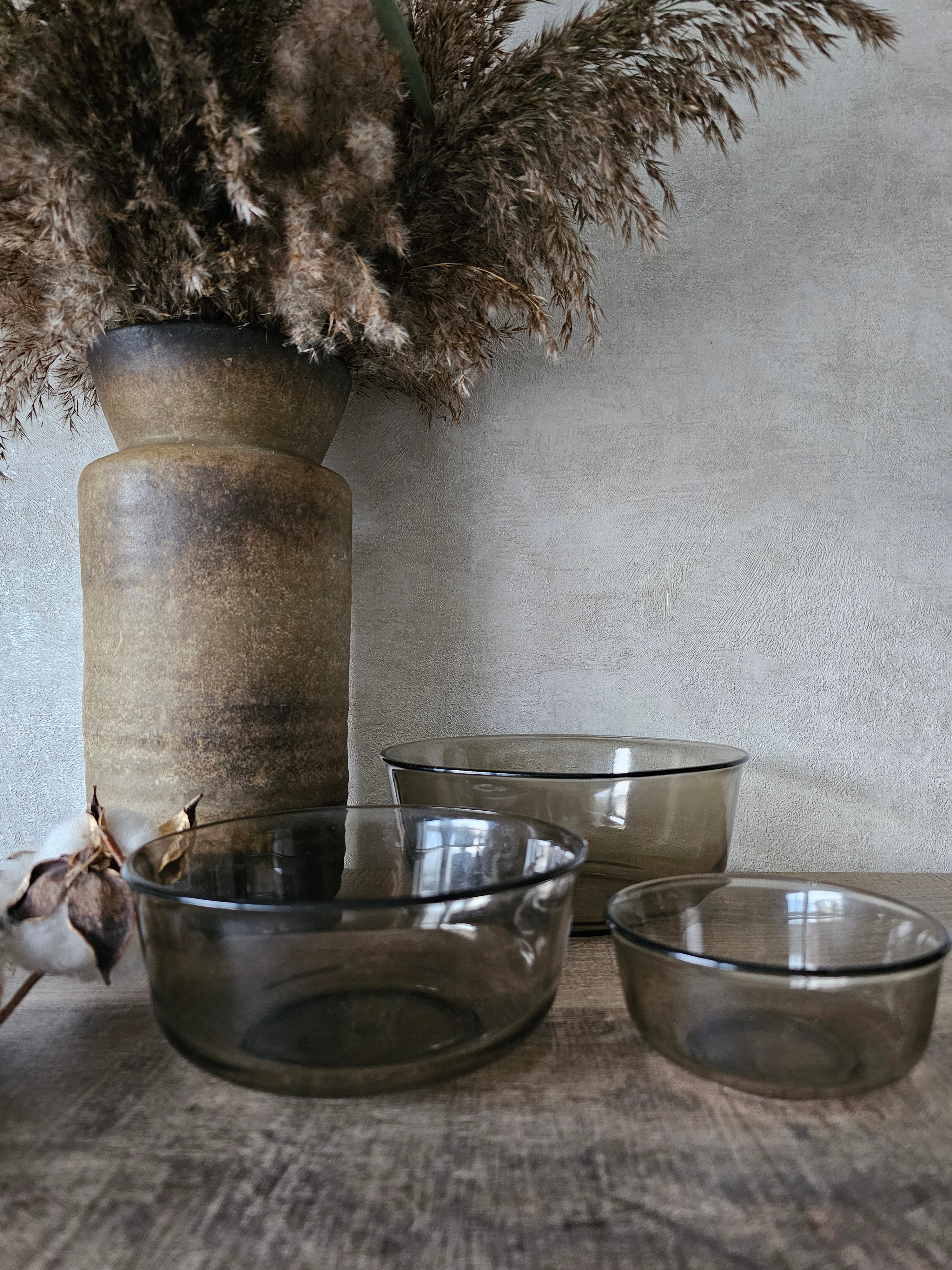 Arcoroc France rookglas nest schalen