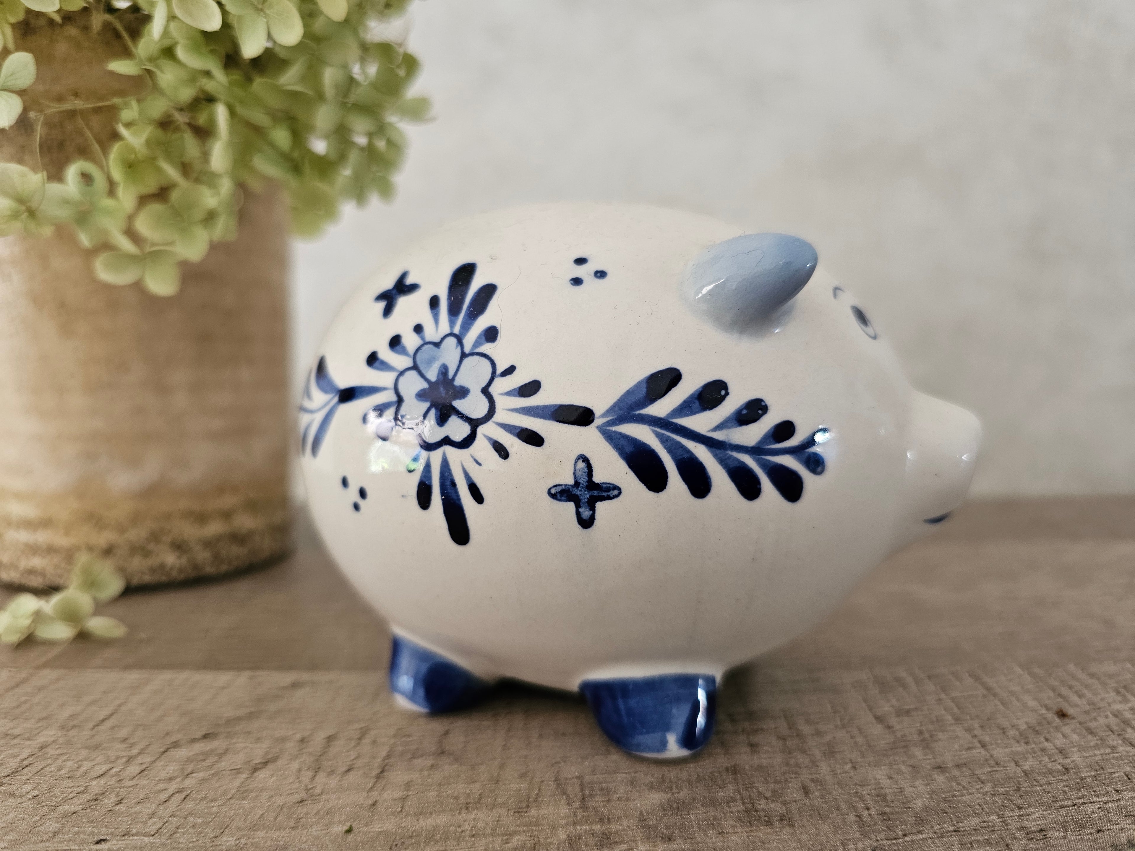 Delfts blauw spaar varken spaarpot