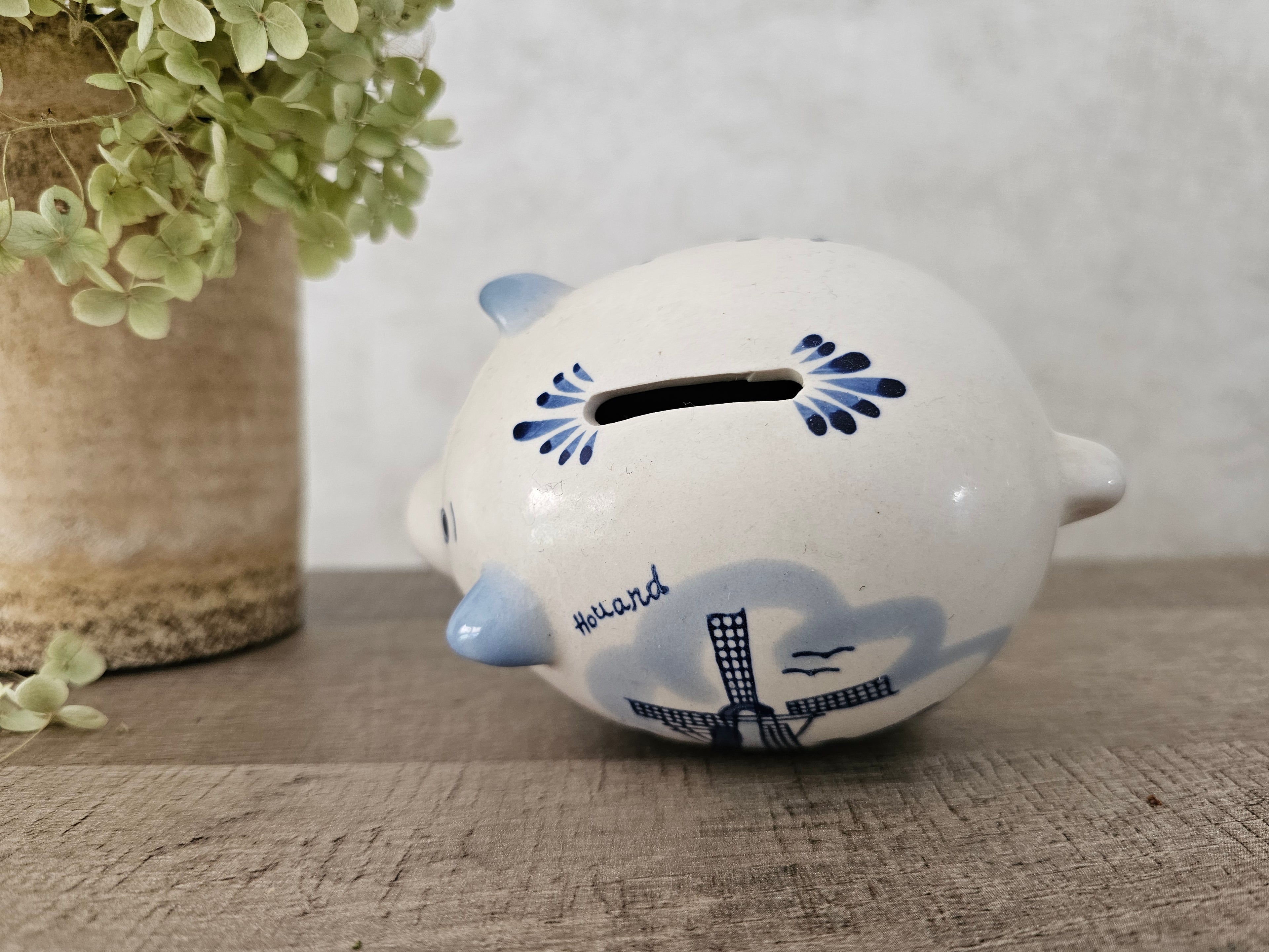 Delfts blauw spaar varken spaarpot