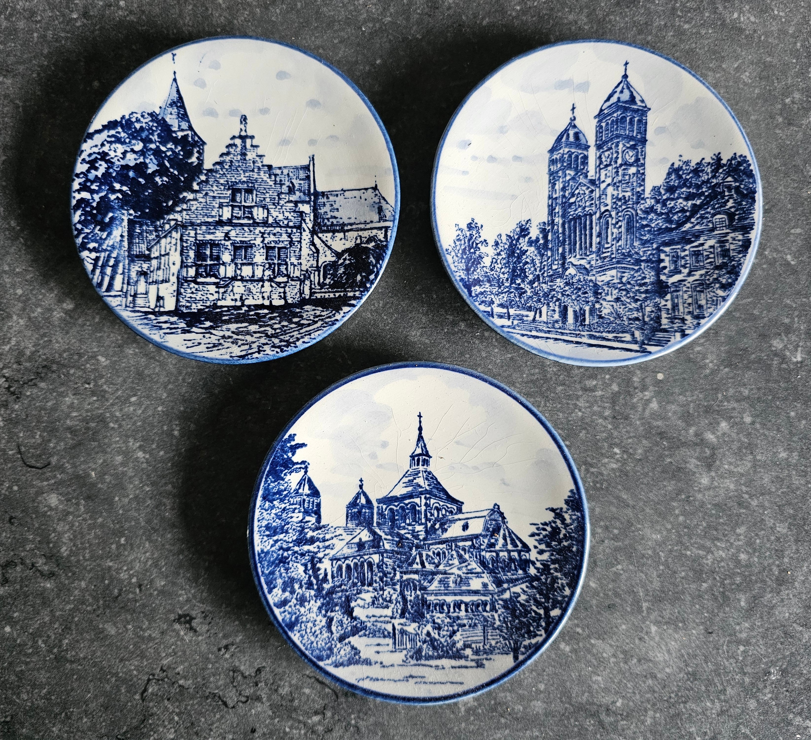 Delfts blauw wandbordjes