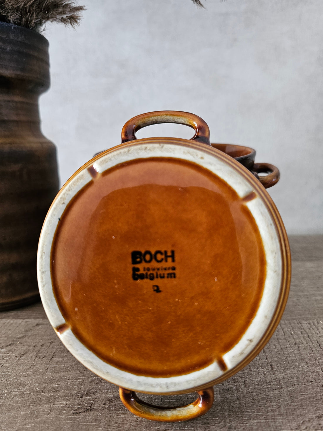 Boch la Louviere soepkommen bruin