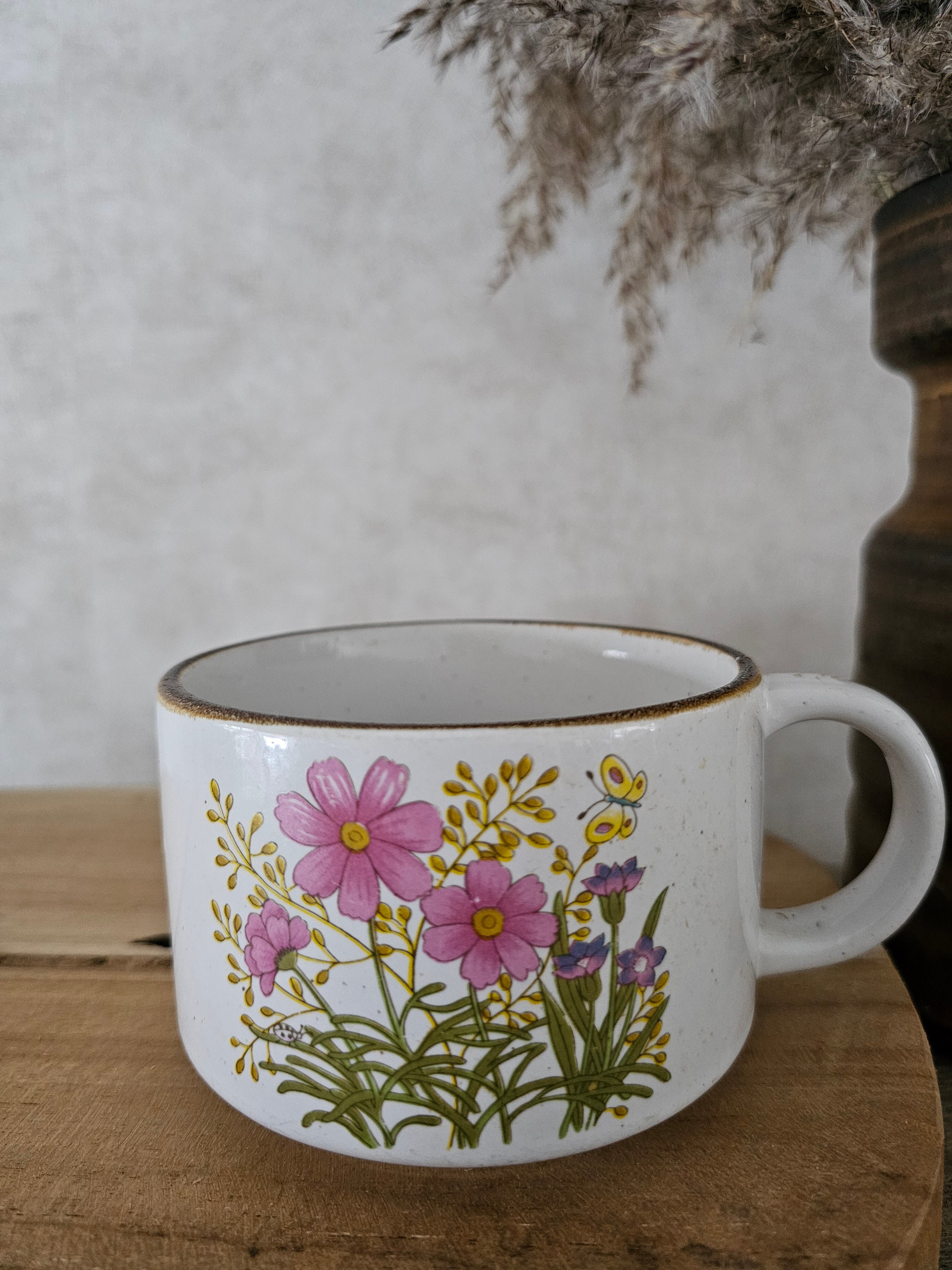 Wildflower soepkom roze bloemen XL