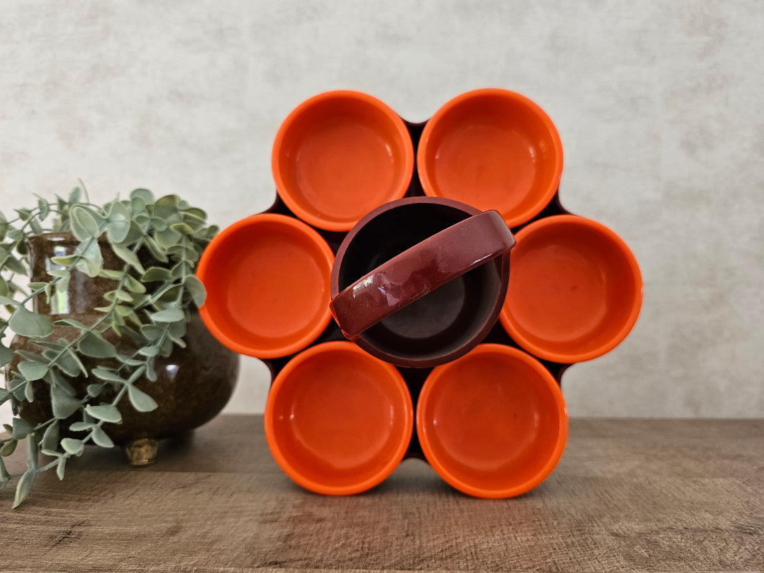 Emsa snackschaal bruin / oranje bloem