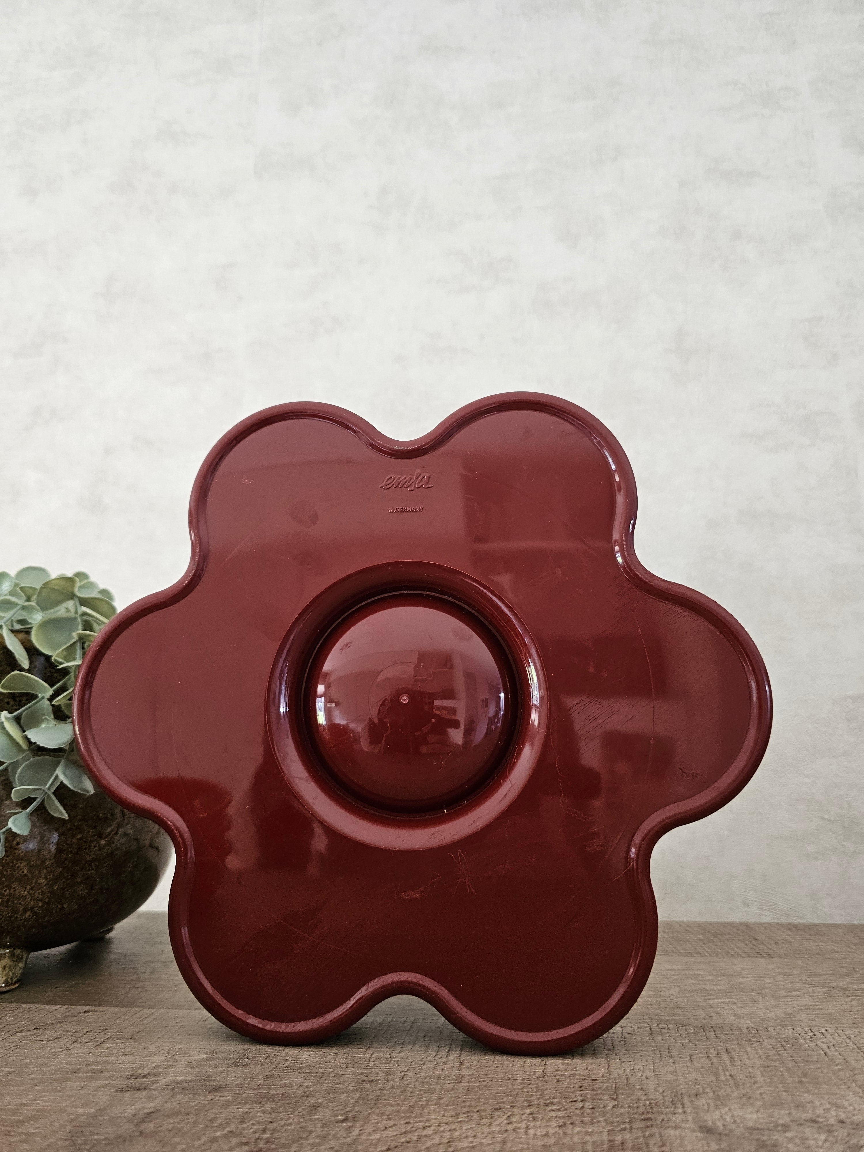 Emsa snackschaal bruin / oranje bloem