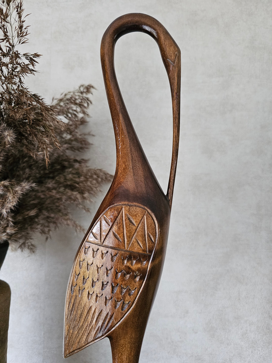 Vintage houten vogel 50 cm