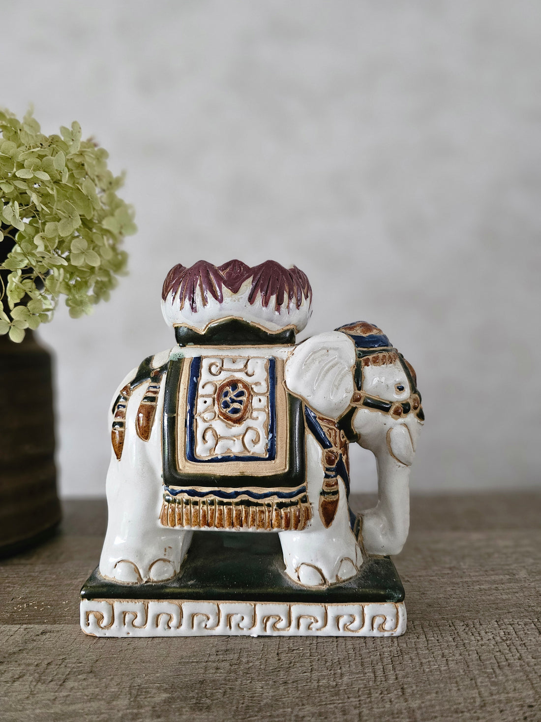 Vintage keramiek beeld olifant (asbak)