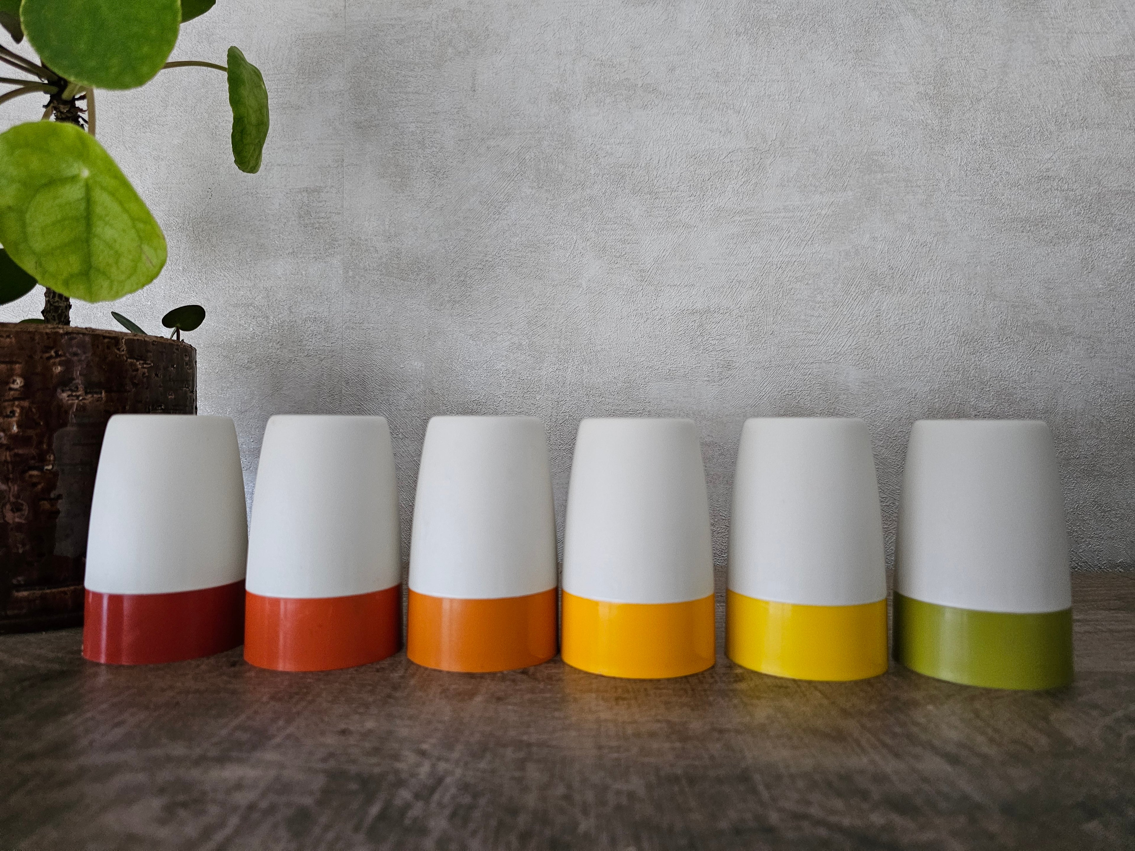 Tupperware eierdopjes gekleurd