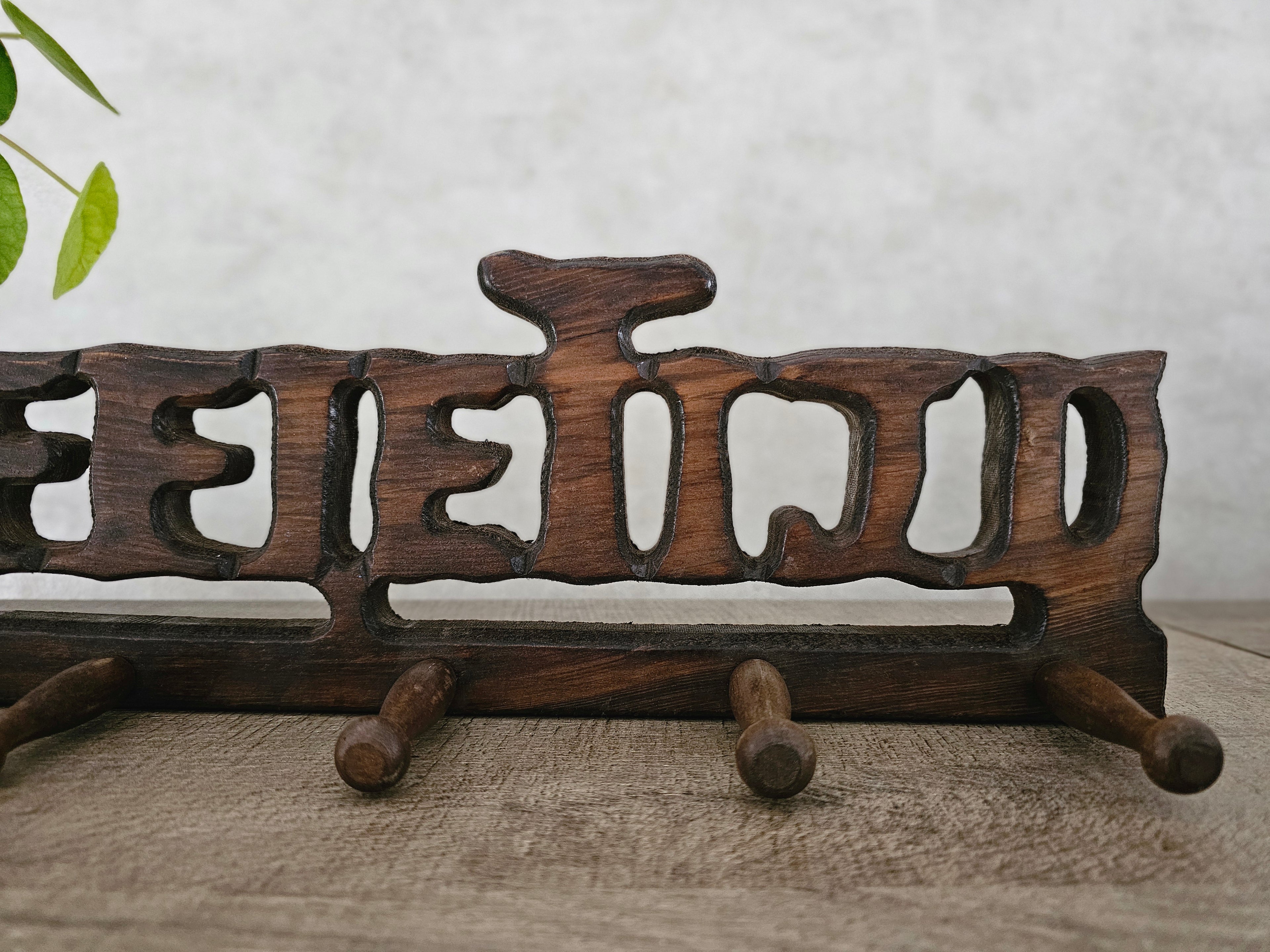 Houten koffie mokken rek KOFFIETIJD
