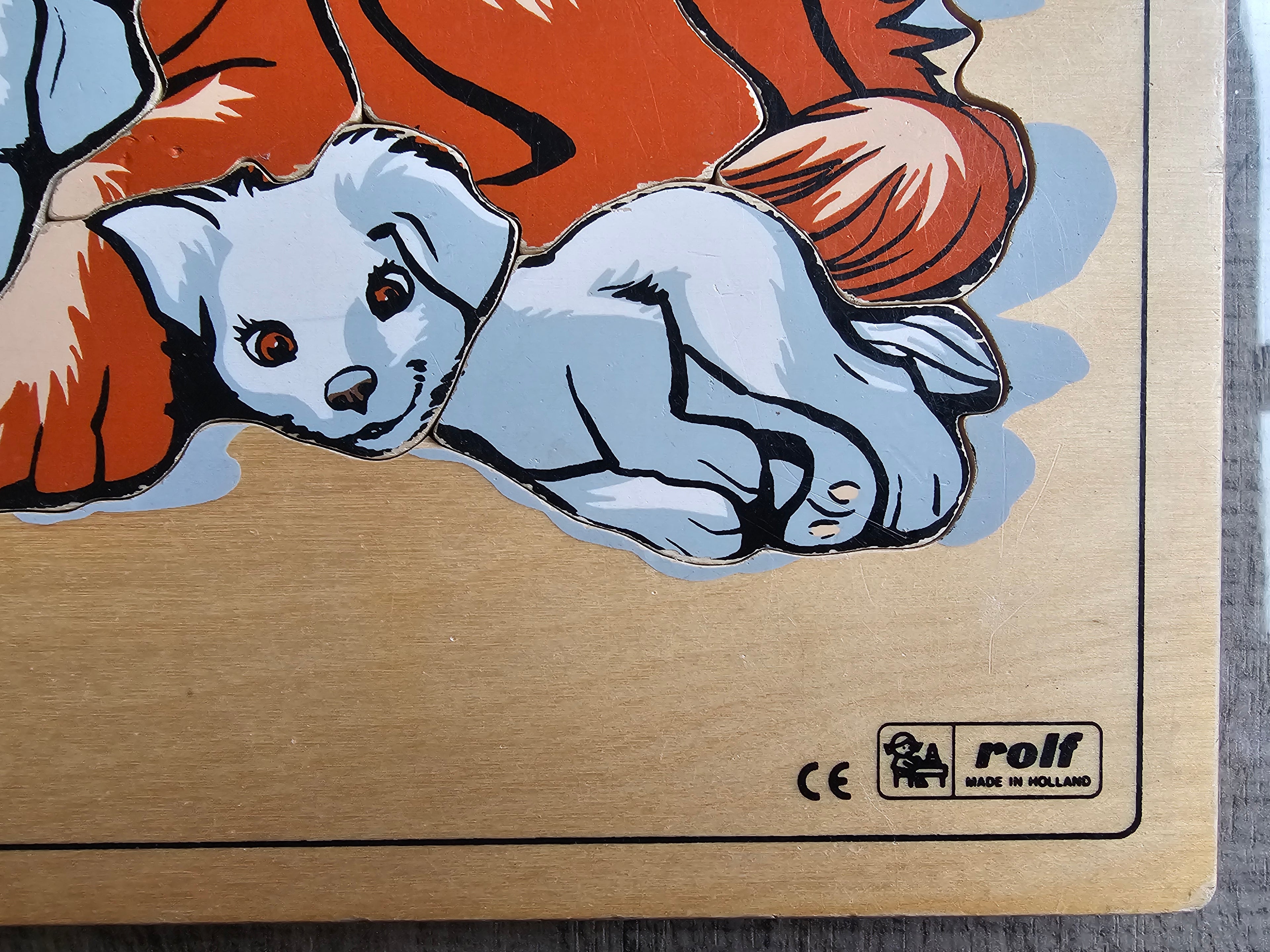 Rolf houten puzzel honden bij het hok