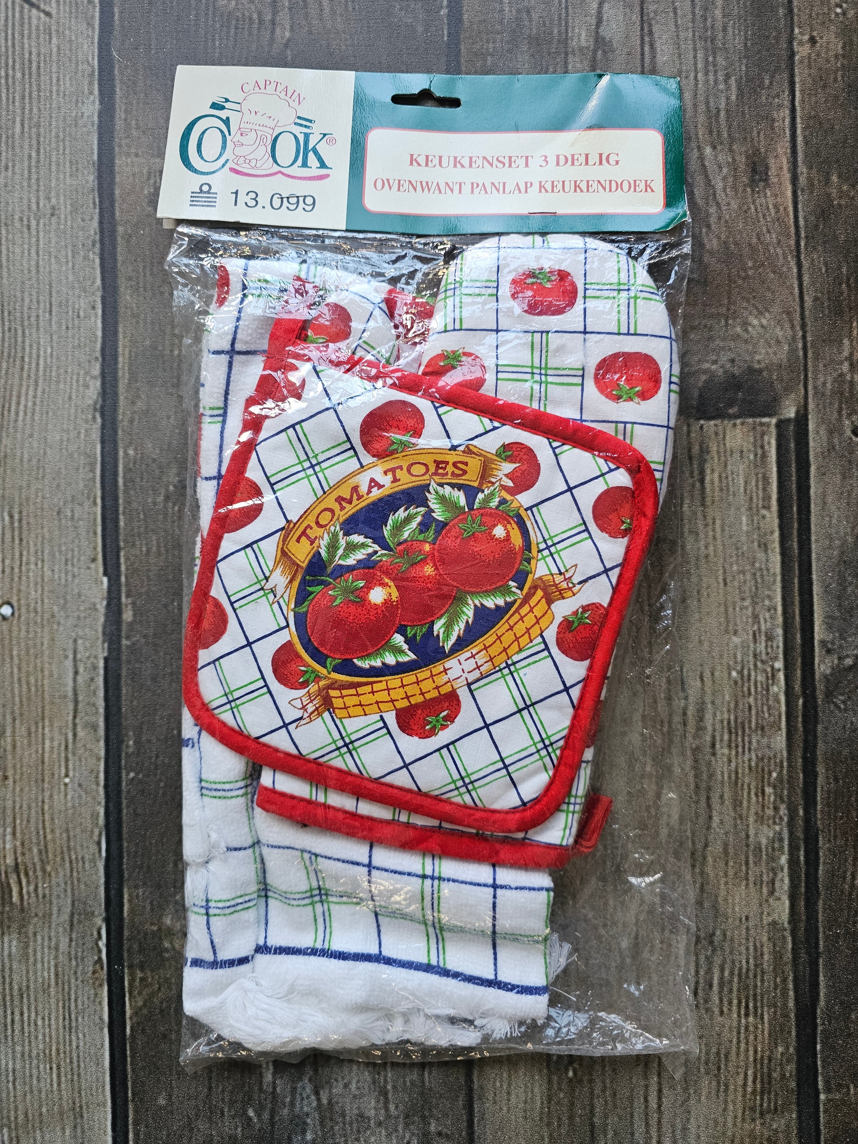 Keukenset 3 delig panlap ovenwant doek tomaat