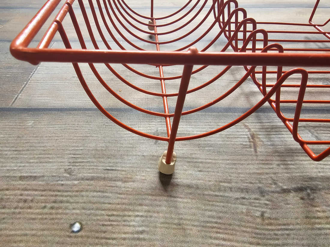 Vintage oranje afdruiprek