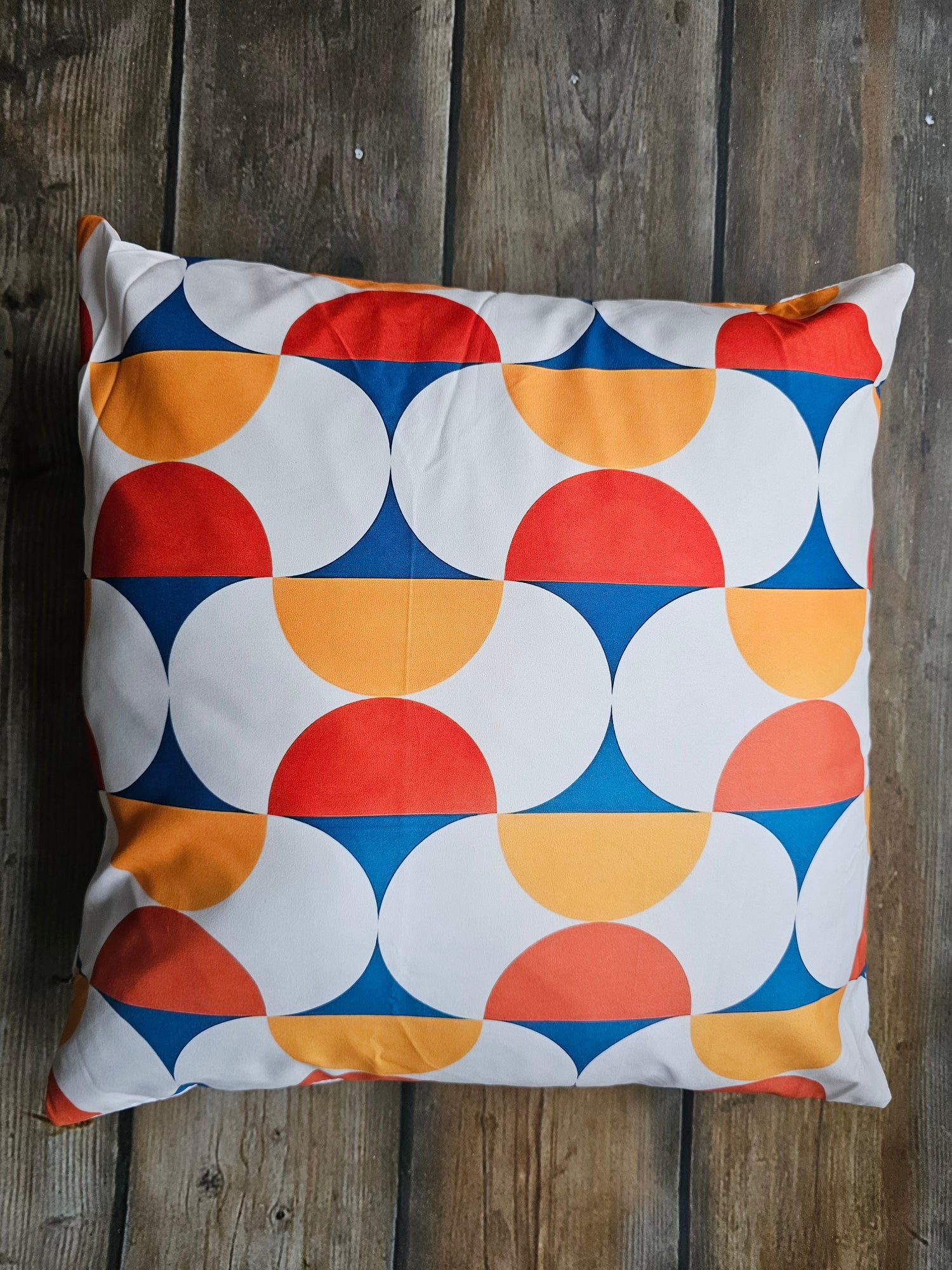 Retro kussenhoes geometrische figuren