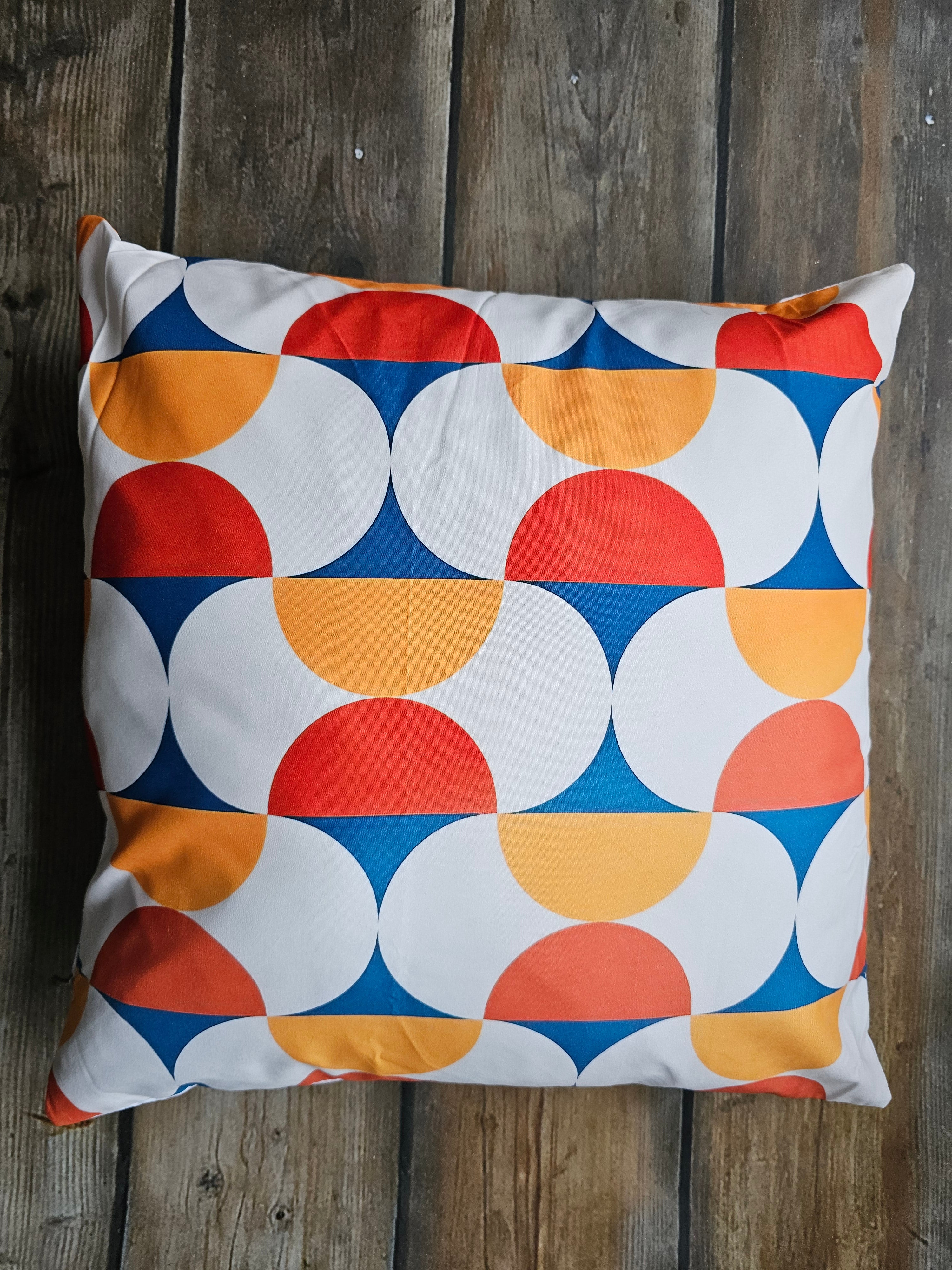 Retro kussenhoes geometrische figuren