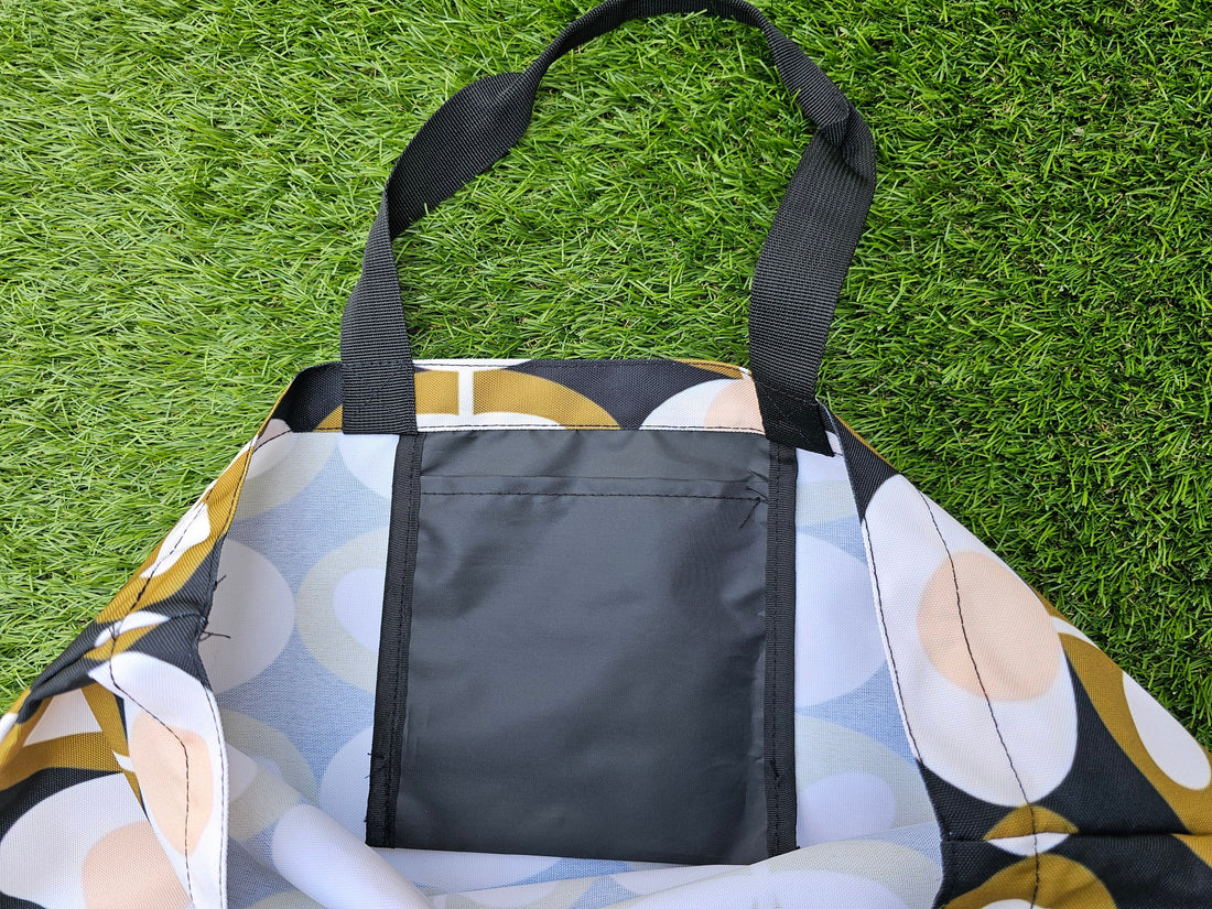 Retro shopper groene bloemen