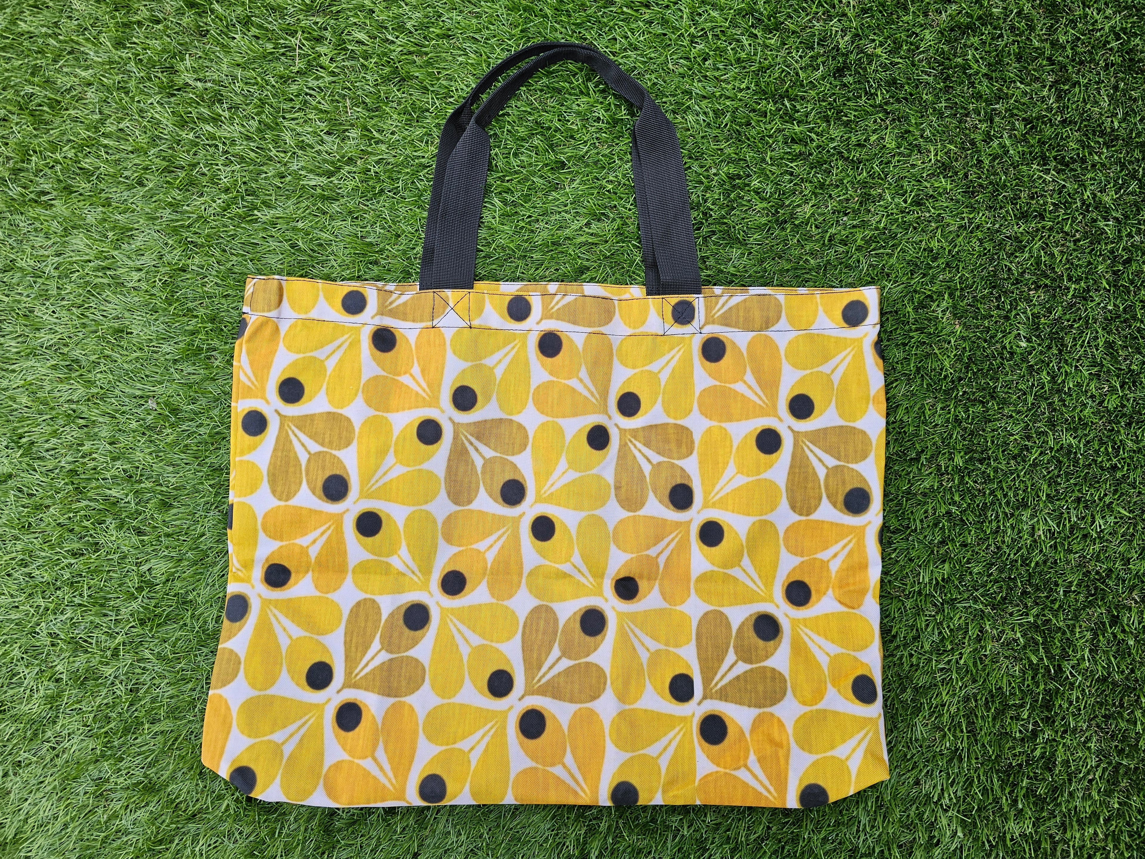 Retro shopper tas gele bloem