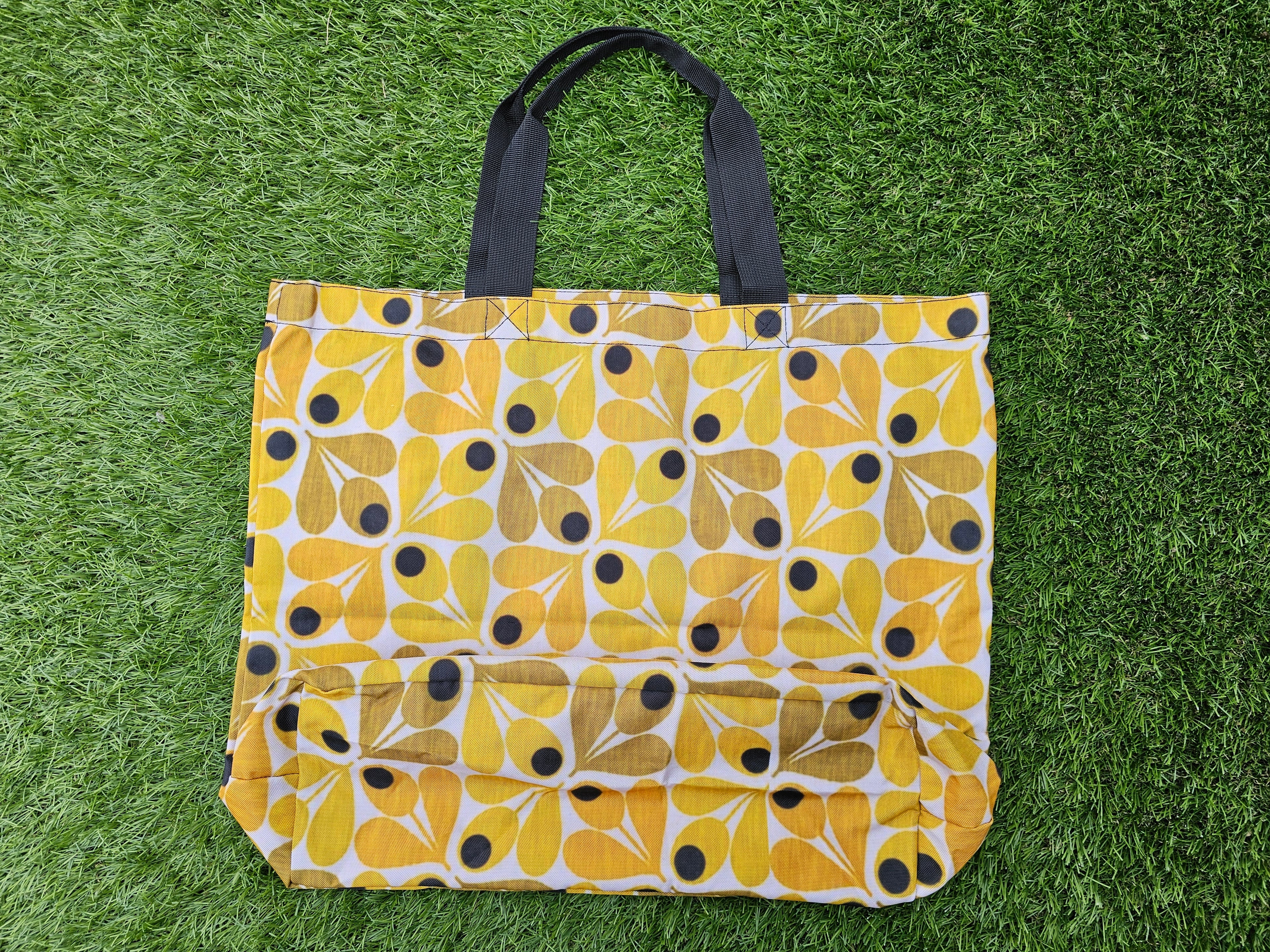 Retro shopper tas gele bloem