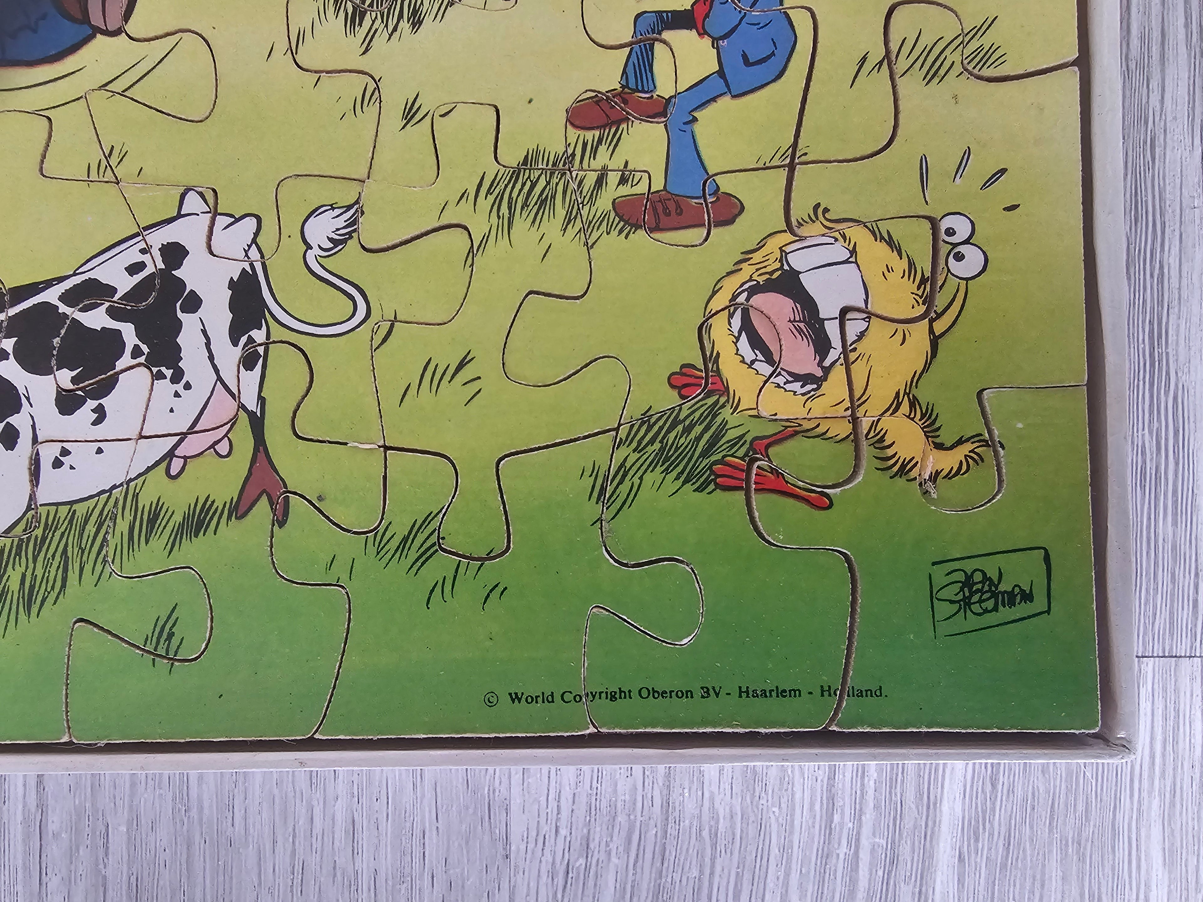 Simplex houten puzzel Sjors en Sjimmie parachutte