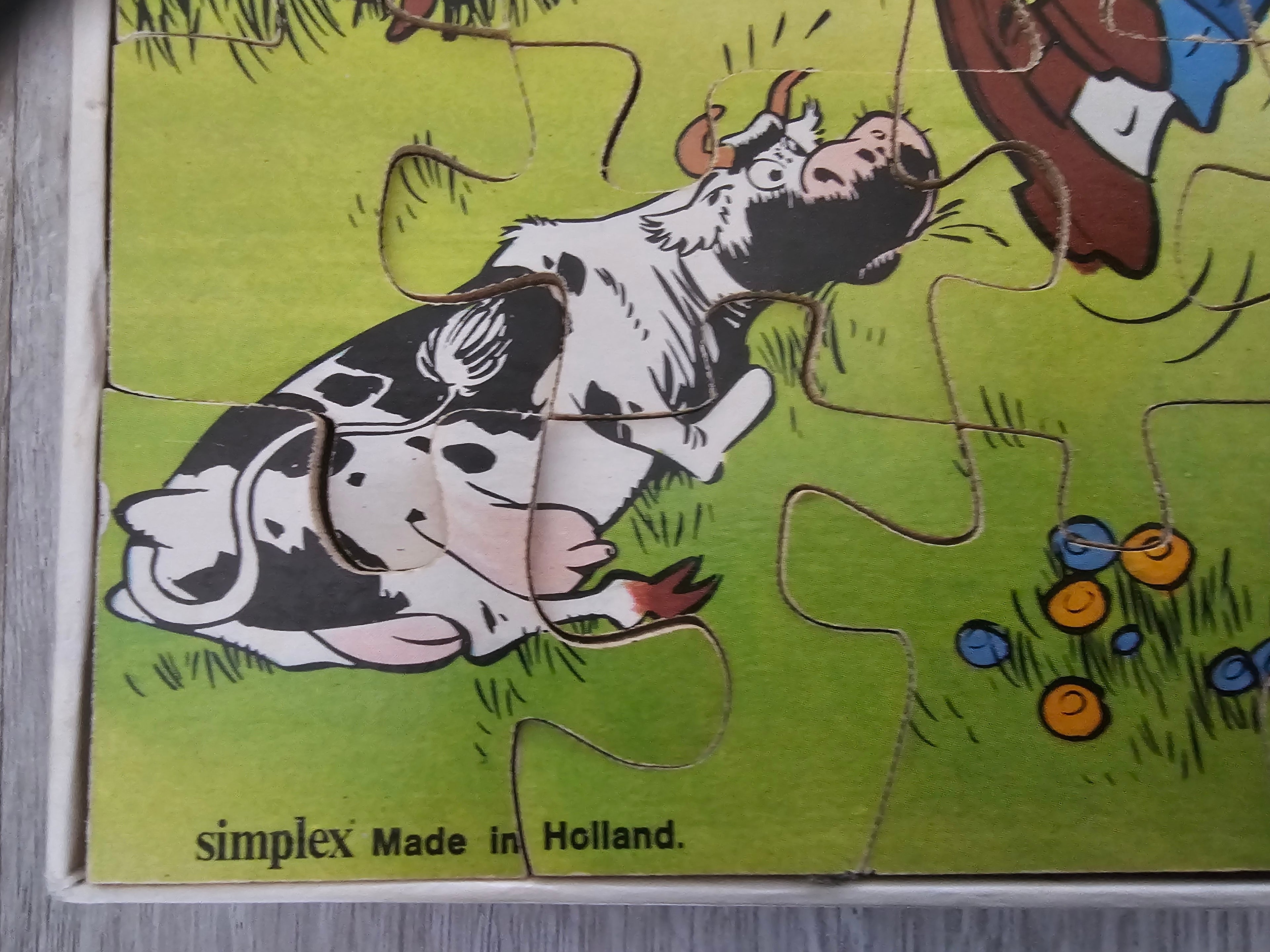 Simplex houten puzzel Sjors en Sjimmie parachutte